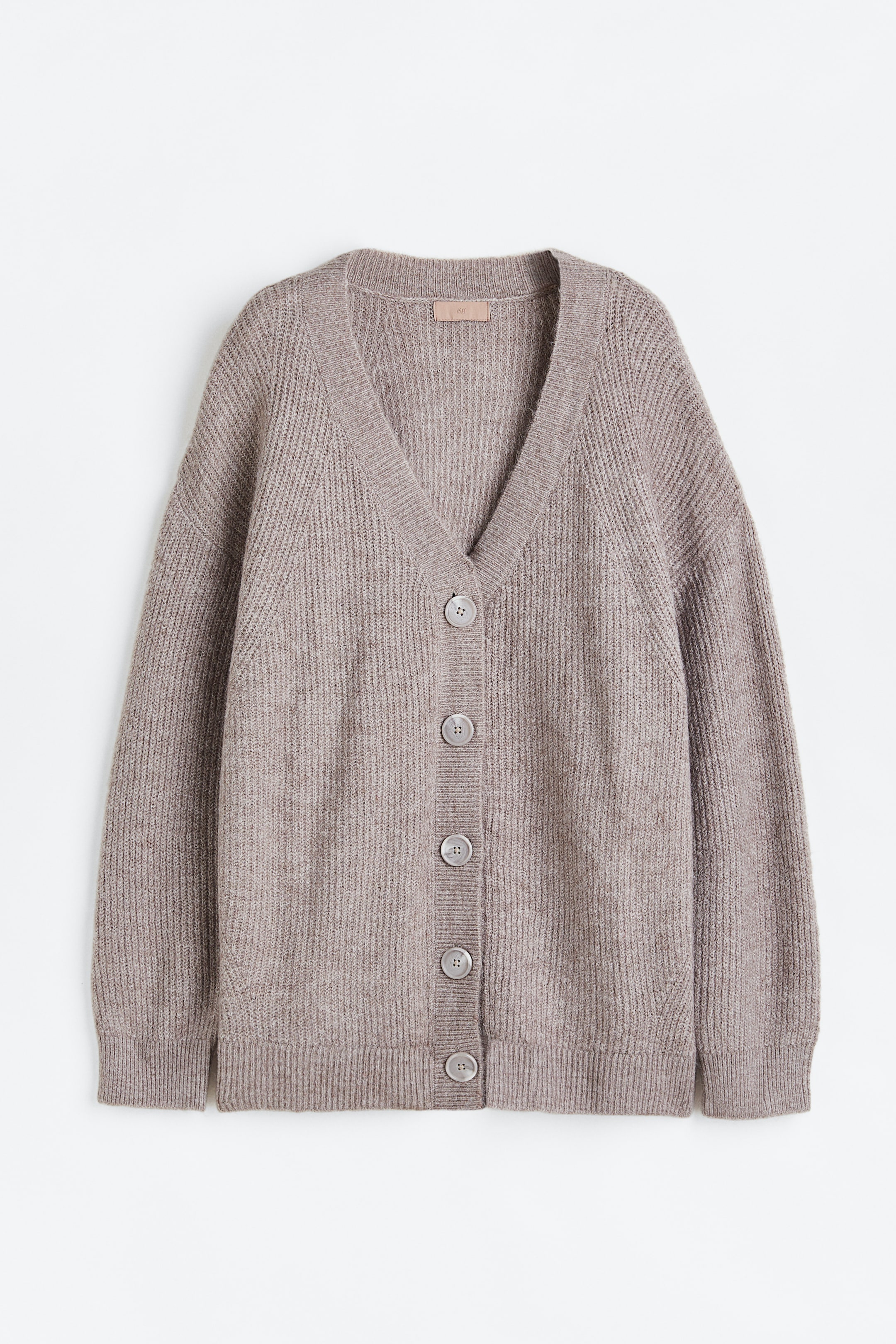 Ver imagen más grande: Cárdigan en punto de canalé - Beige oscuro - MUJER | H&M ES 1