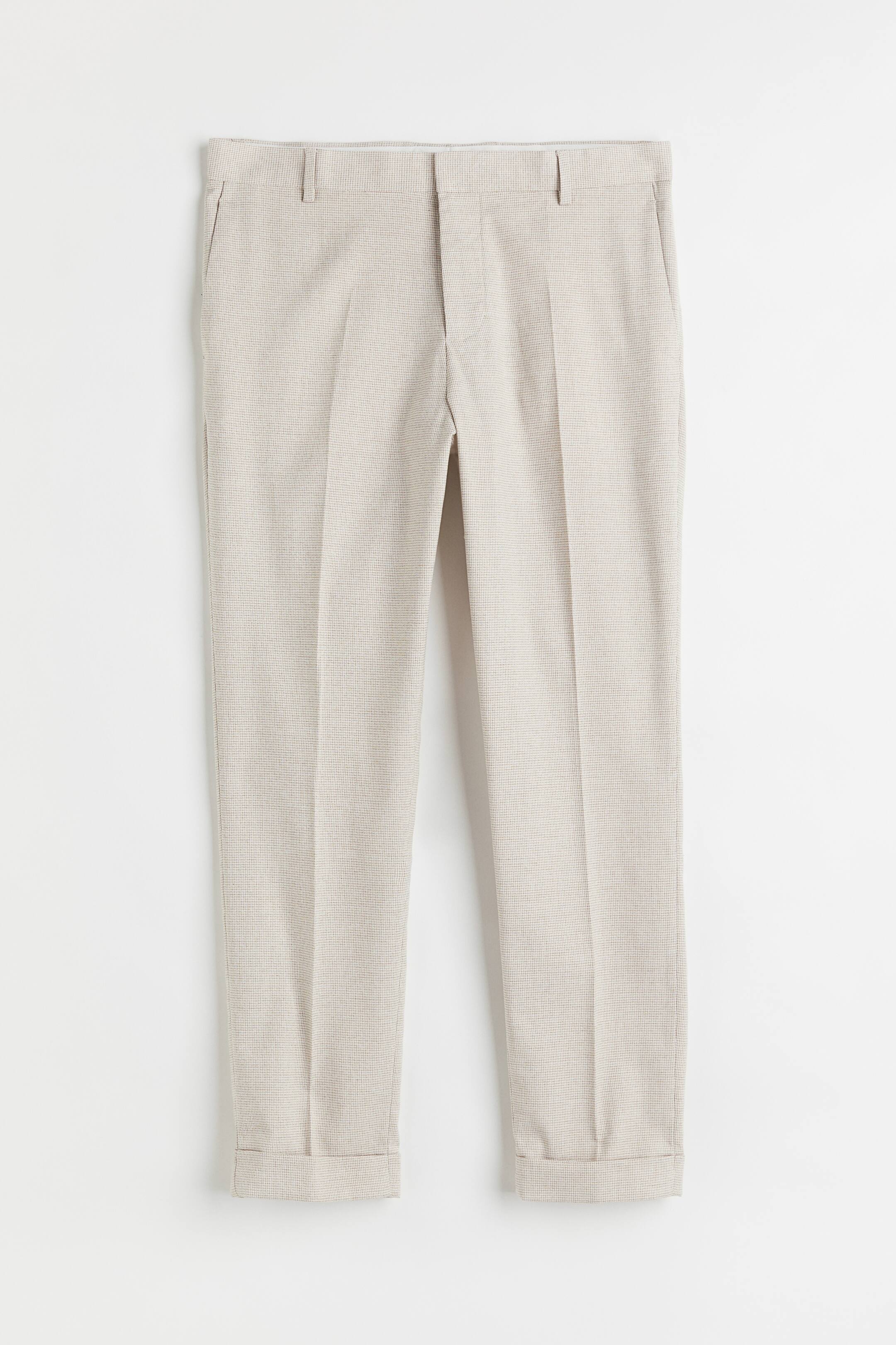 Vis større bilde: Slim Fit Dressbukse - Lys beige - Men | H&M NO 1