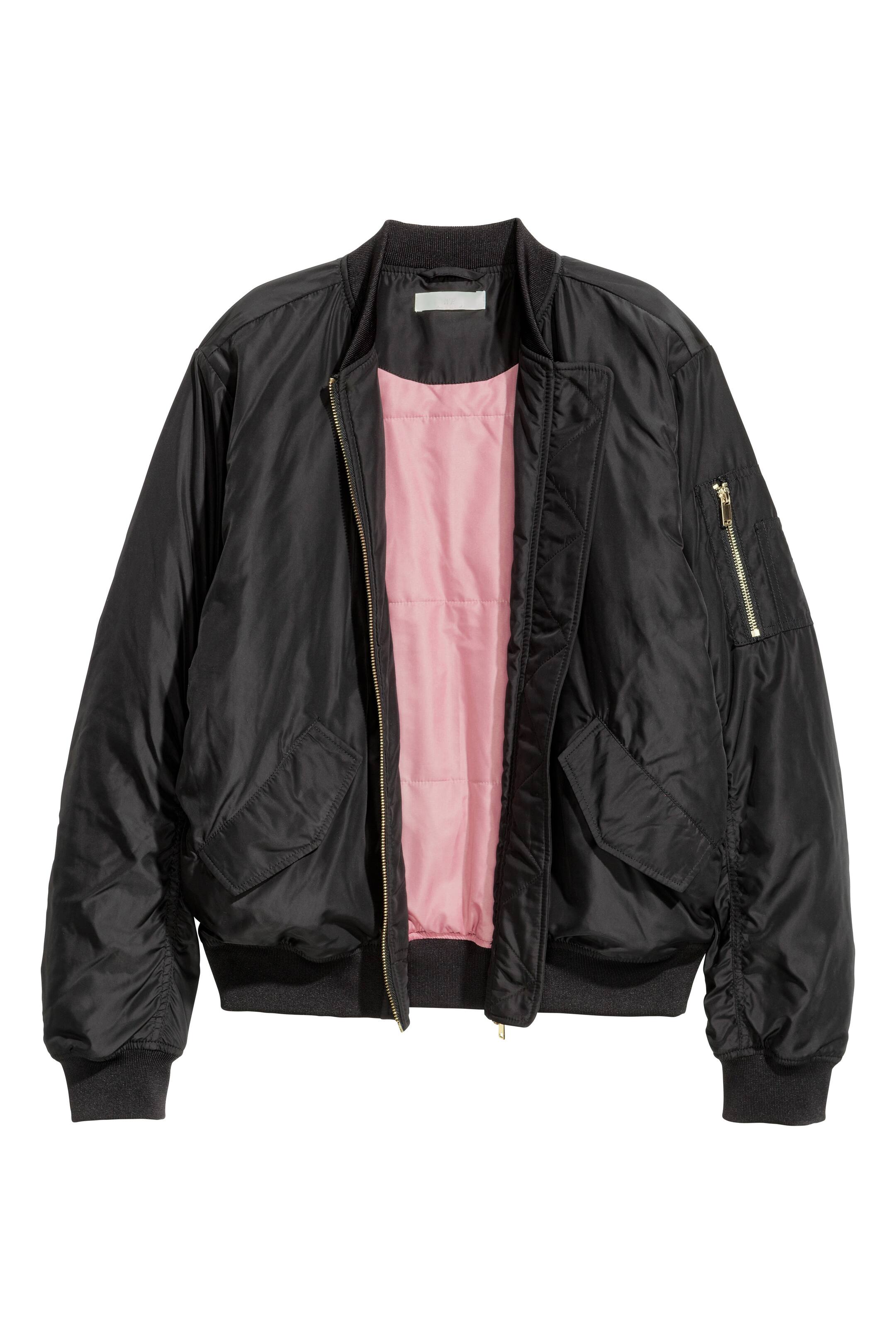 Ver imagen más grande: Cazadora bomber oversize - Negro - MUJER | H&M ES 1
