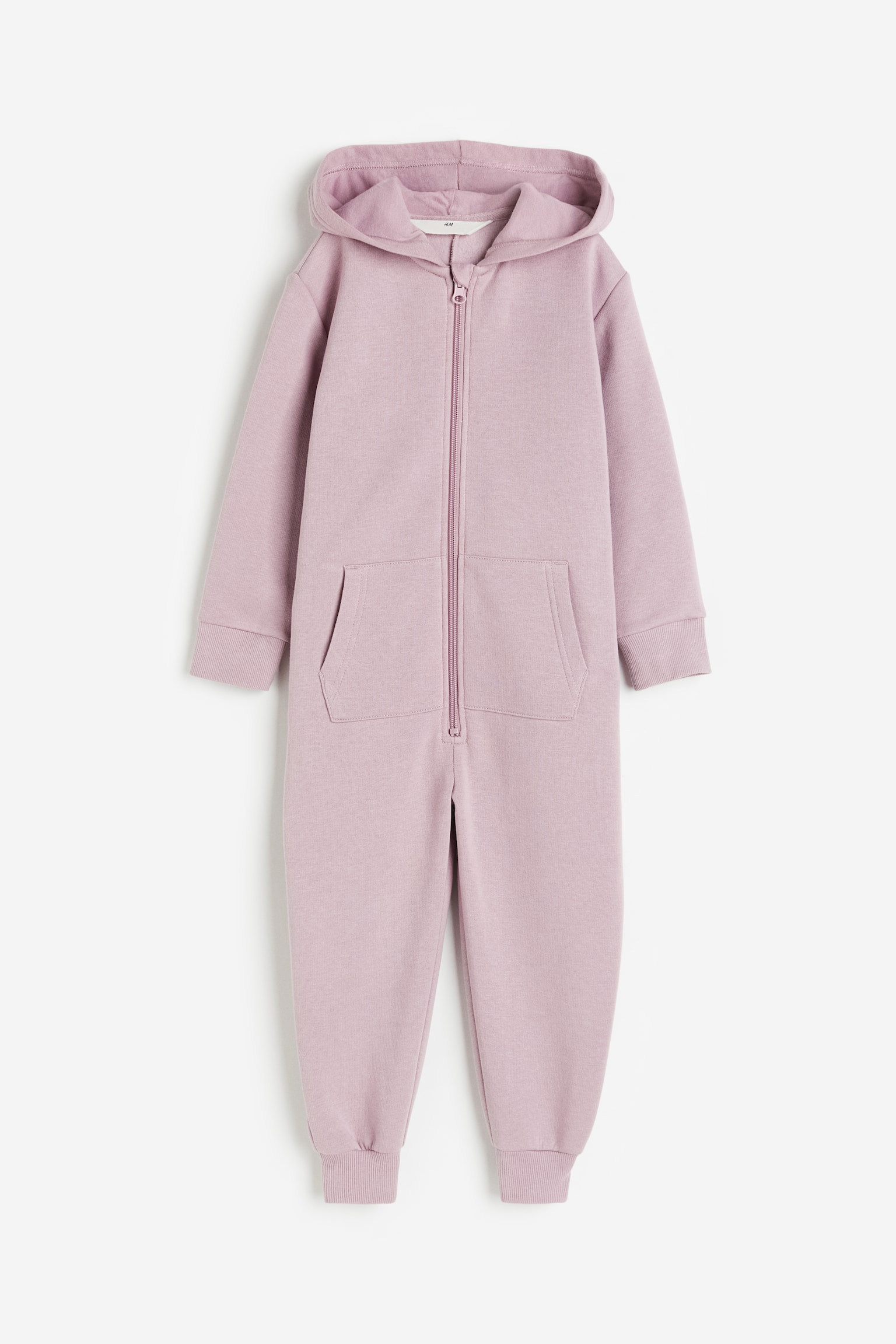 Hooded Sweat Coverall - Dusty pink - 1