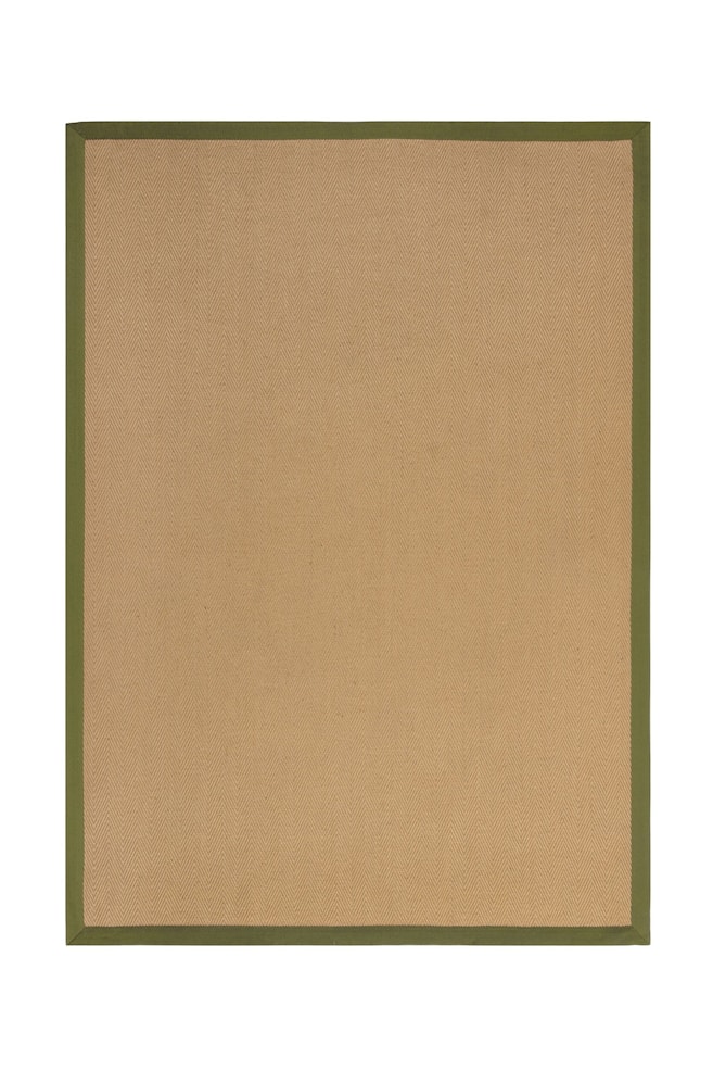 Kira Fiskbensmönstrad Jutematta - Grön - 1