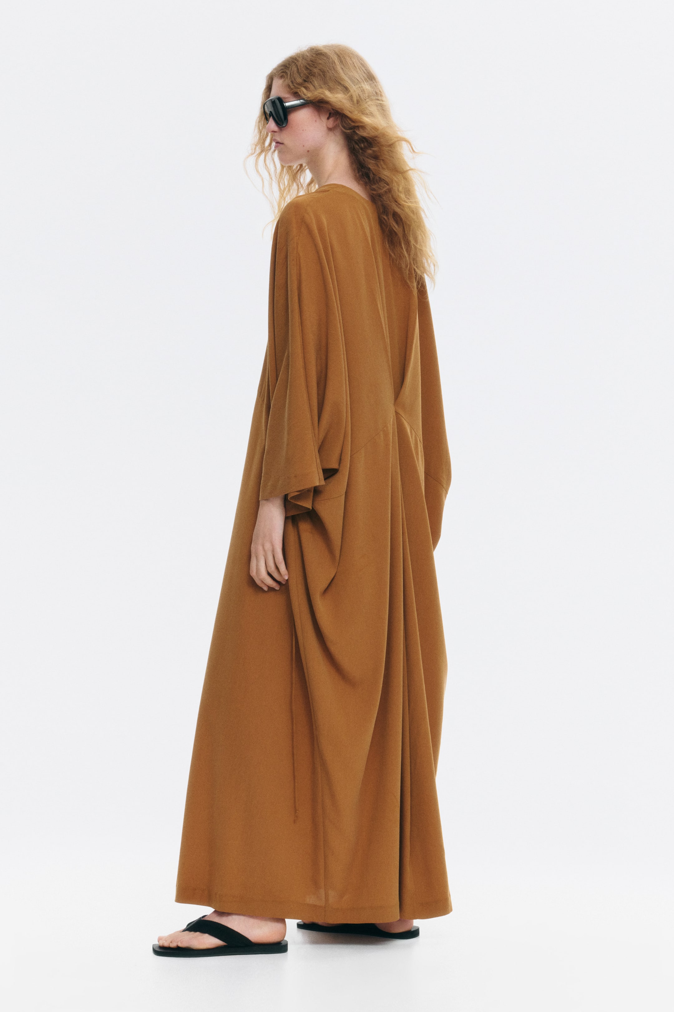 Tie-Detail Crêpe Dress