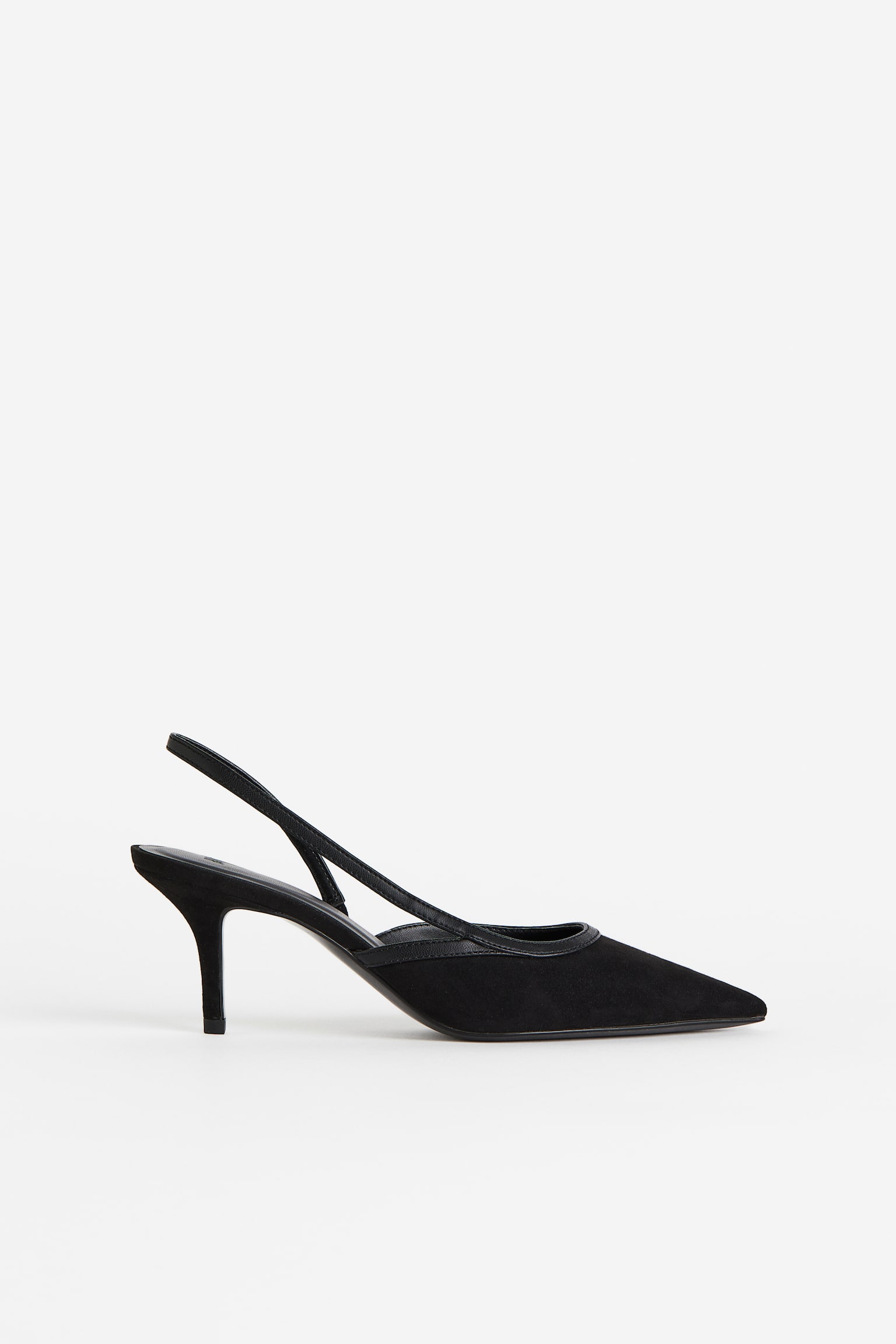 Slingback court shoes - Black - 3