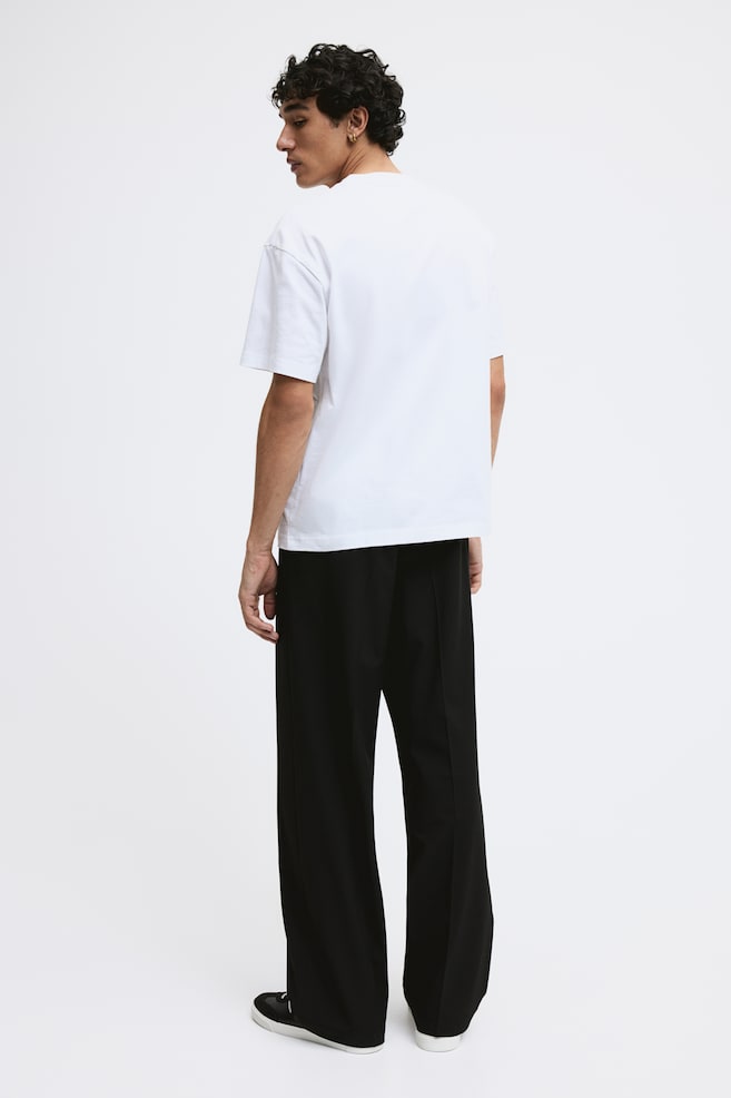 T-shirt Loose Fit - Blanc/Noir/Beige/Vert foncé/dc/dc/dc - 7