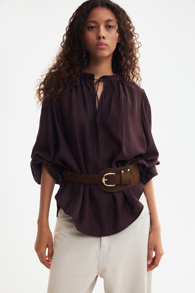 Bluza s tračicama za vezivanje