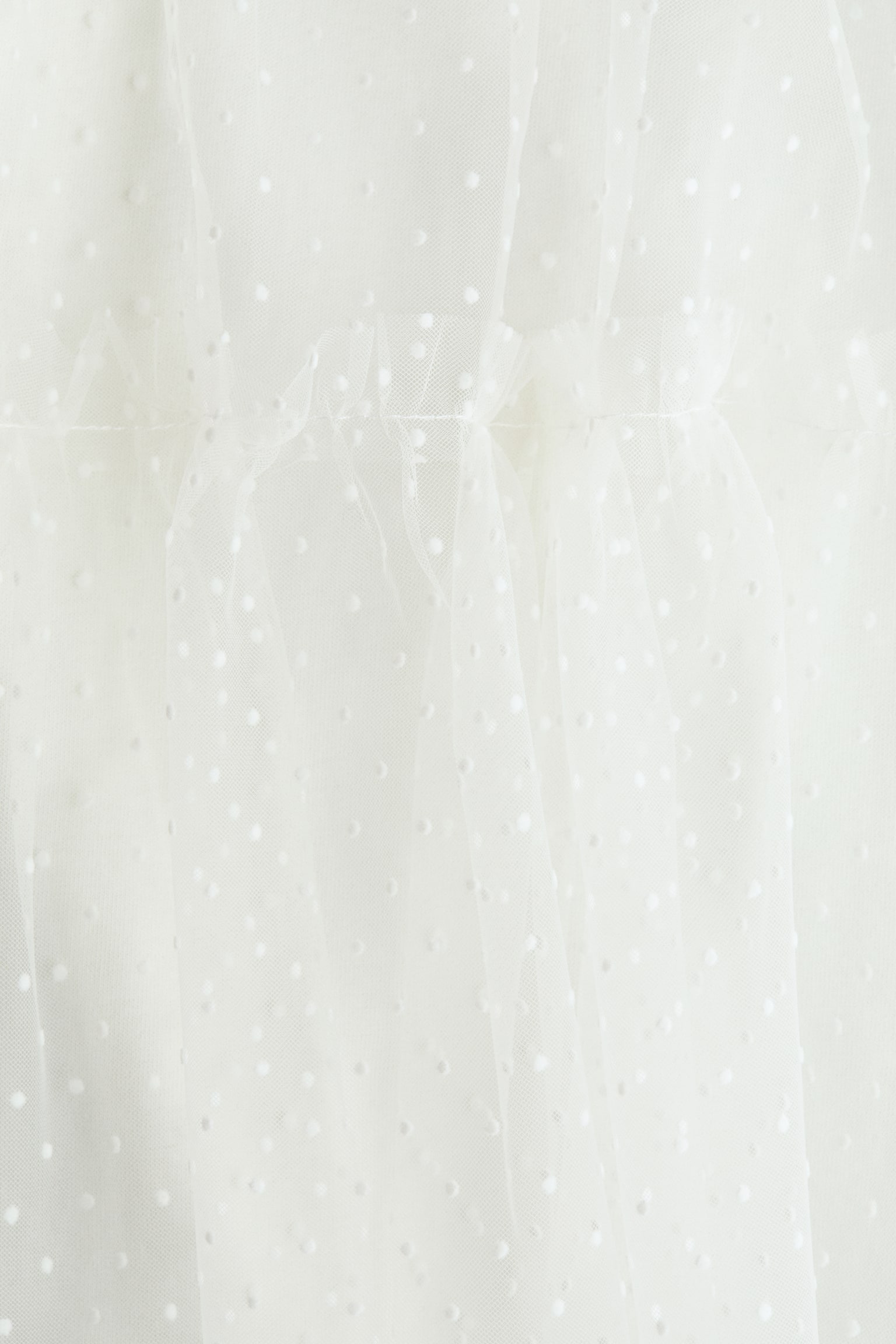 長袖チュールワンピース - ホワイト/ブラック - 5