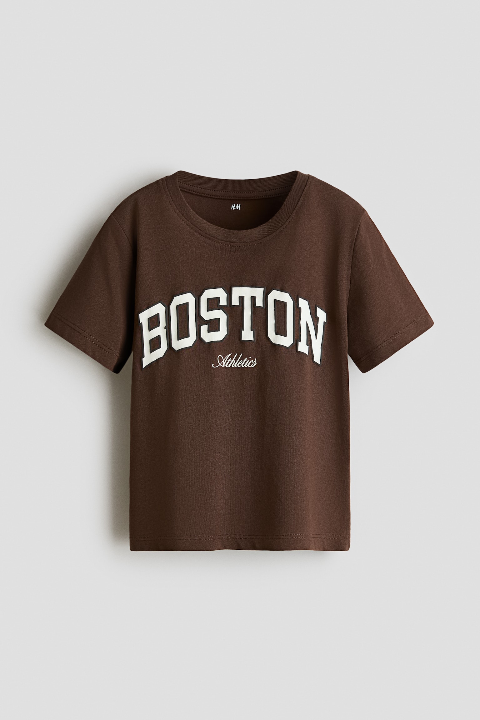 Printed Cotton T-Shirt - Brown/Boston/Gray melange/Street Snacks/Green/palm tree/White/striped/White/brown striped/Red/Brooklyn/Dark green/Venice