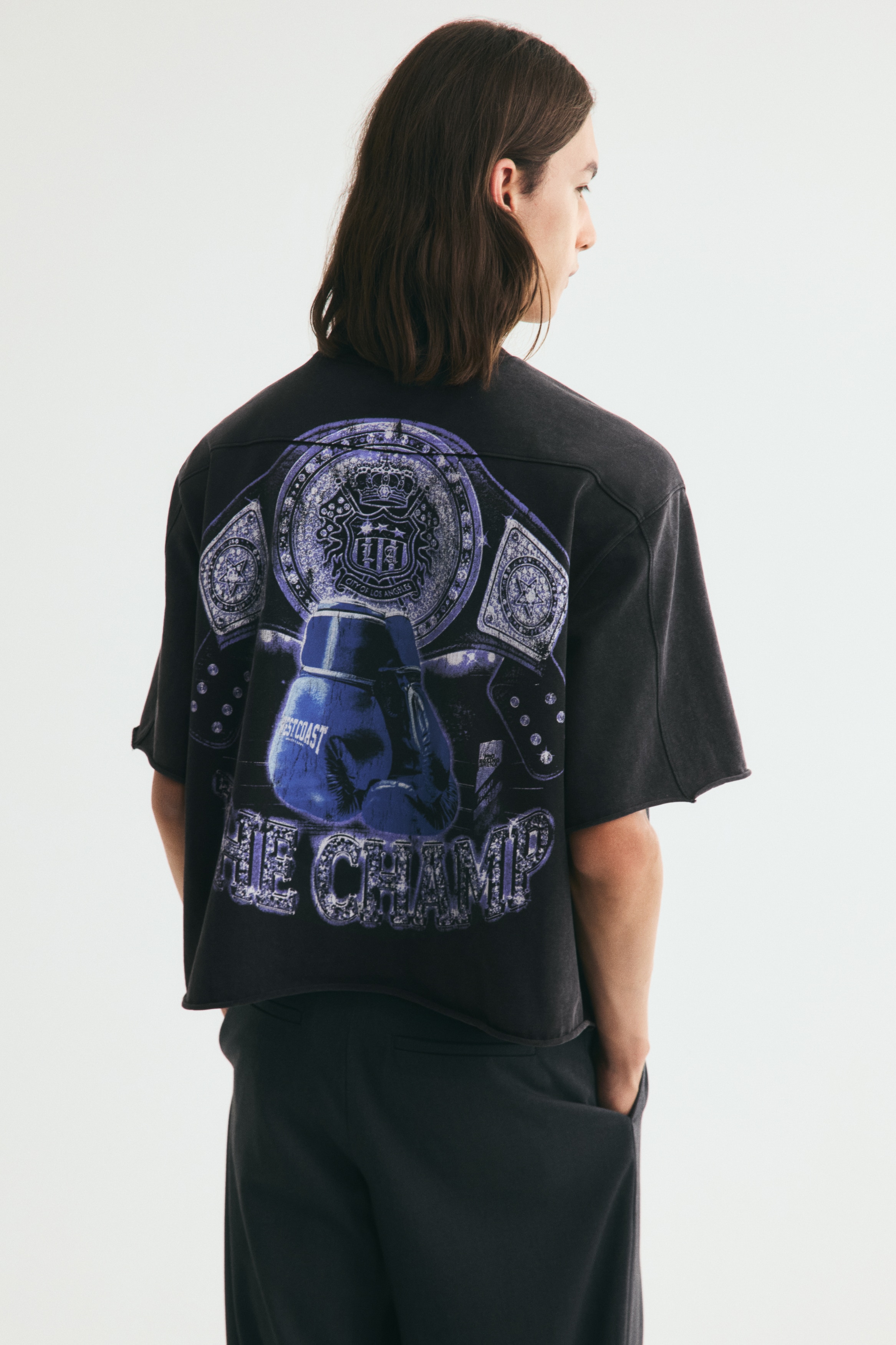Oversized Printed Cotton T-Shirt - Washed black/Westcoast/Dark dusty blue/Uncut Gym 247/Cream/Athletic Dept./Cream/Las Vegas/Black/Las Vegas/Cream/San Bernardino