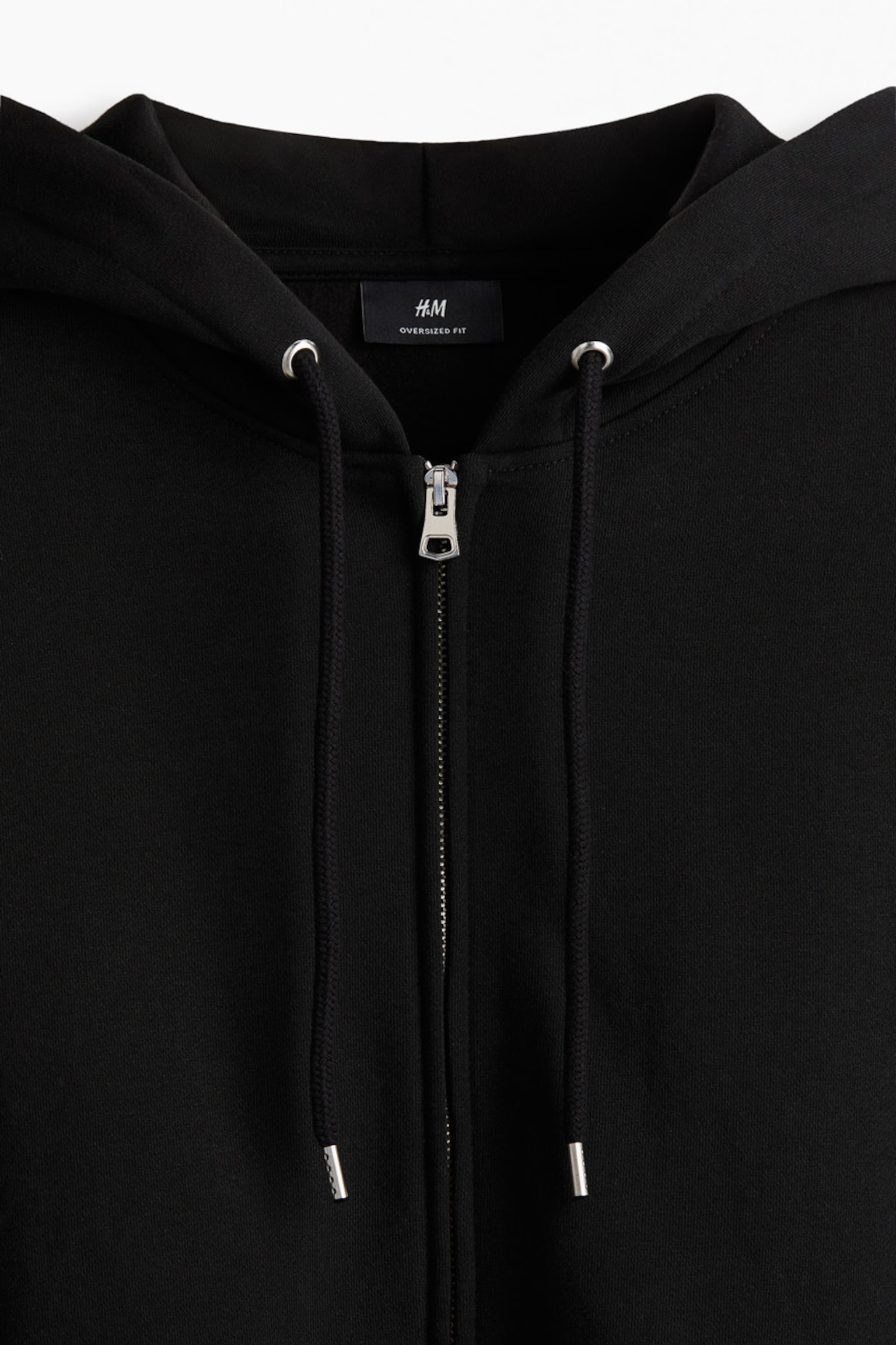 Мужская куртка H&M Oversized-Fit Hooded, цвет: Чёрный — фото 7