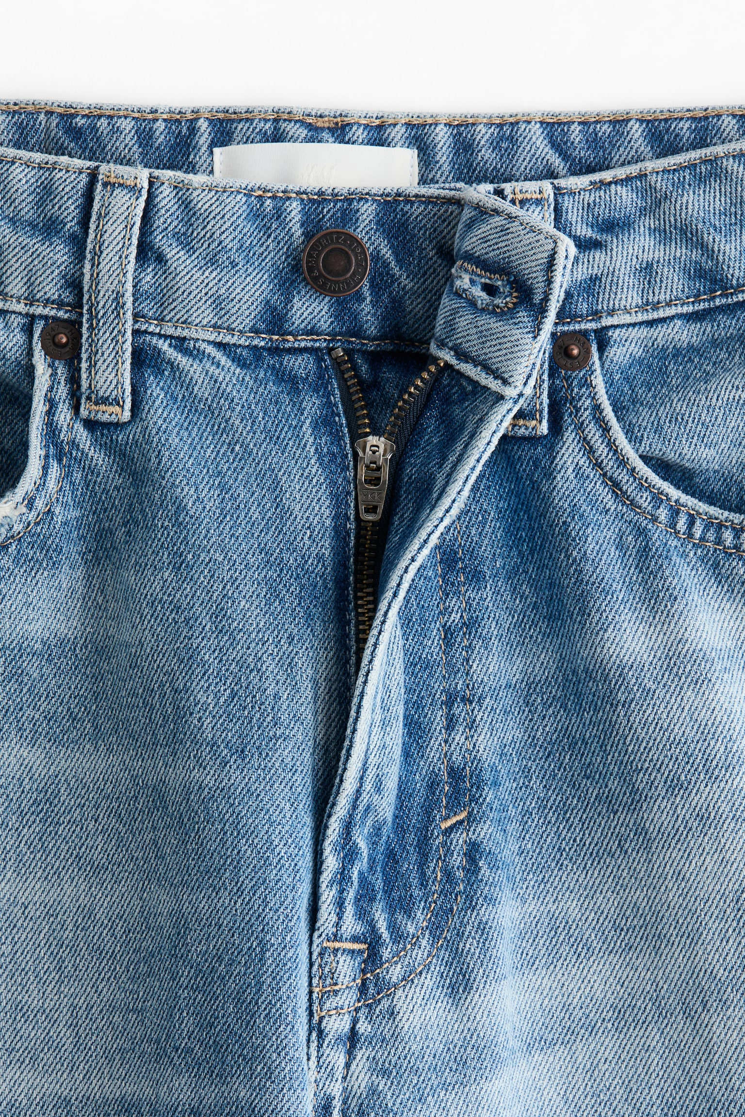 Женские джинсы H&M Straight High, цвет: Джинсовый синий — фото 2