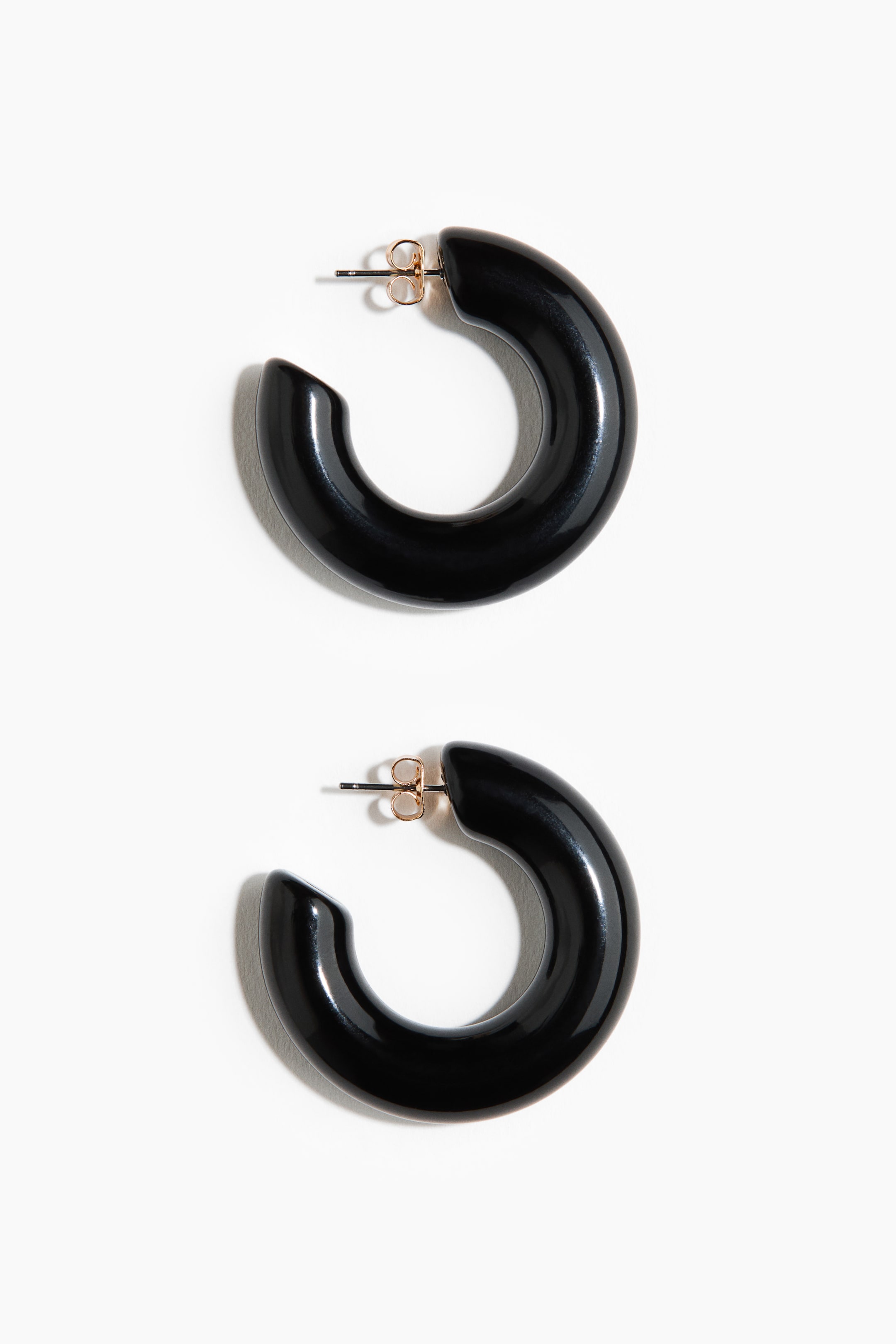 View larger image: Chunky hoop earrings - Black - Ladies | H&M CA 4
