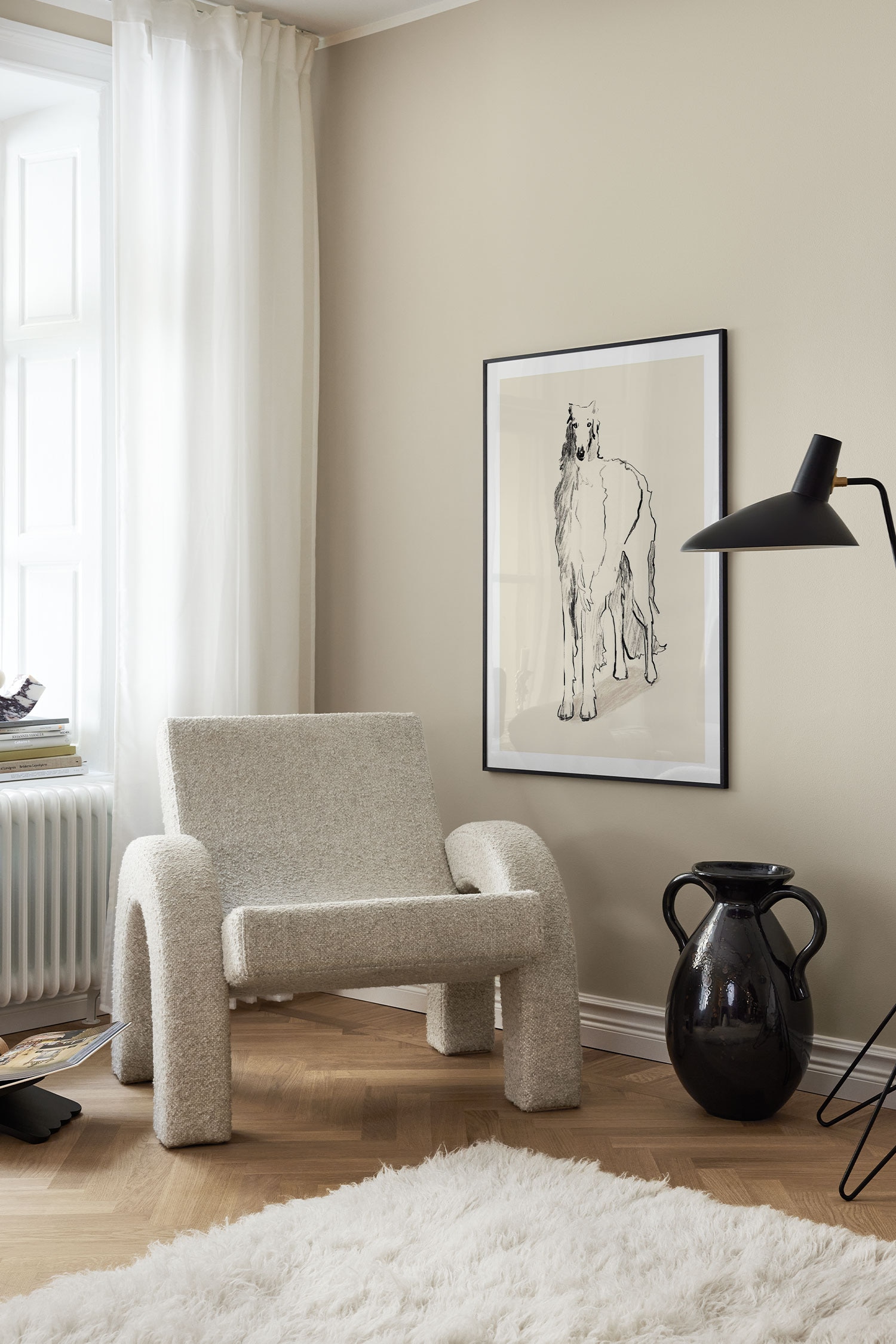 Tierposter - Russian Wolfhound/Seated Leopard/Dalmatian Portrait