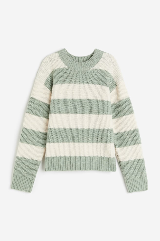 Rib-knit jumper - Dusty green/Striped/Light beige marl/Cream/Striped/Light beige/Striped/dc/dc/dc/dc - 2