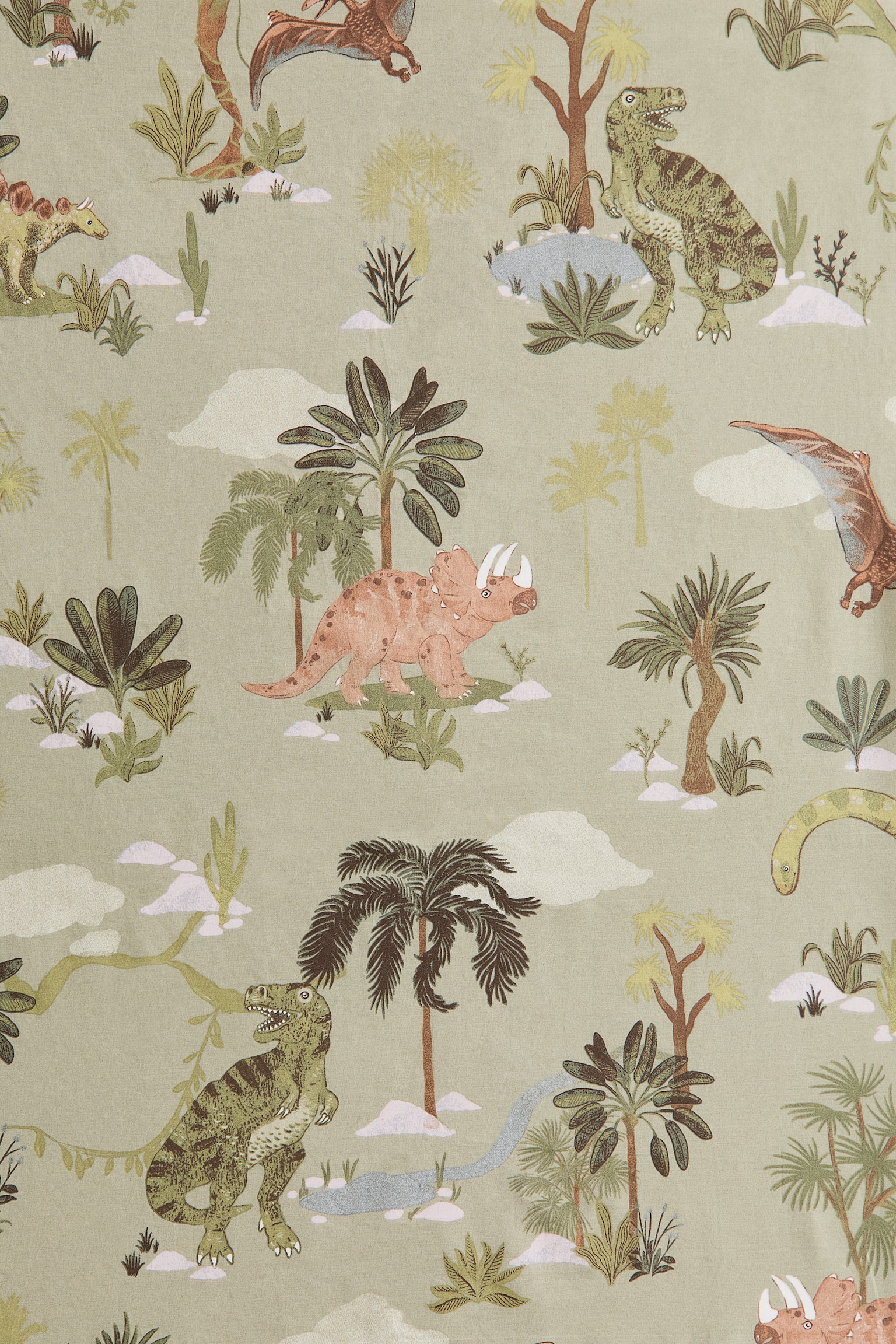 Patterned cotton fitted sheet - Green/Dinosaurs/Light beige/Dinosaurs/Light beige/Dinosaurs/Light green/Vehicles/White/Spotted/White/Clover/White/Stars/White/Rainbows/Dark blue/Space motifs - 3