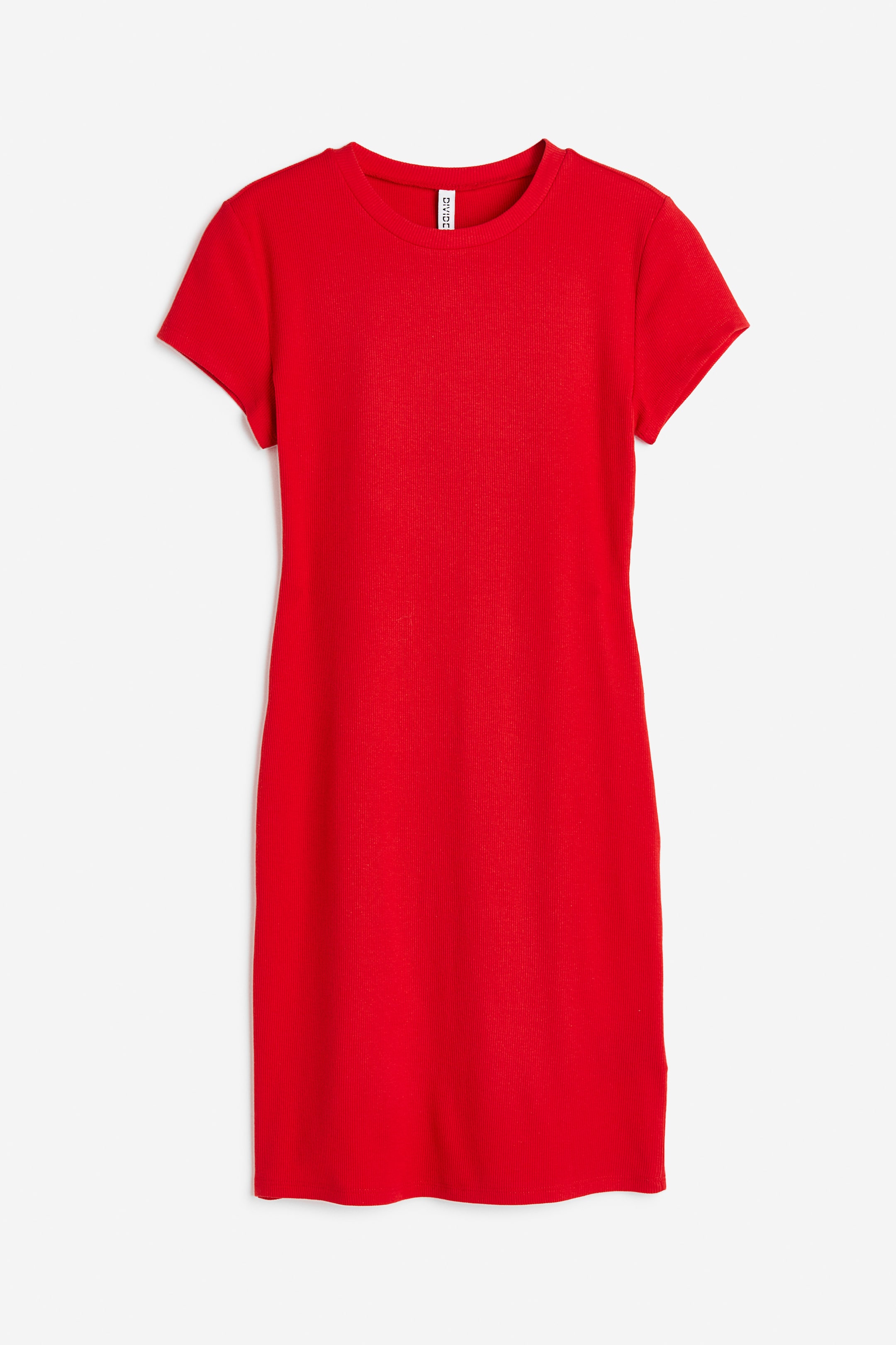 h&m bodycon dress red Women's Red Cotton bodycon dress