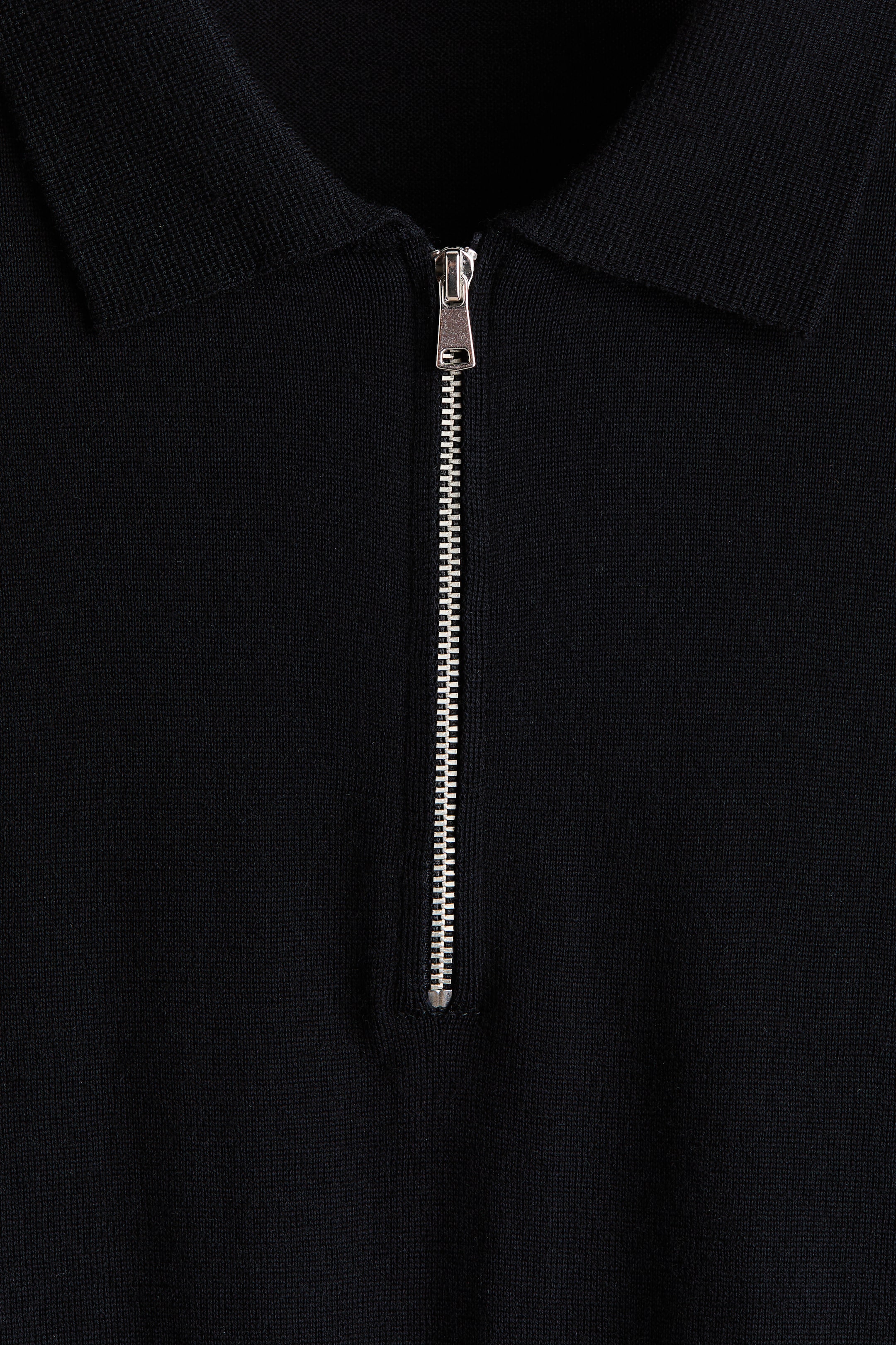 Regular-Fit Merino Wool Half-Zip Polo Shirt