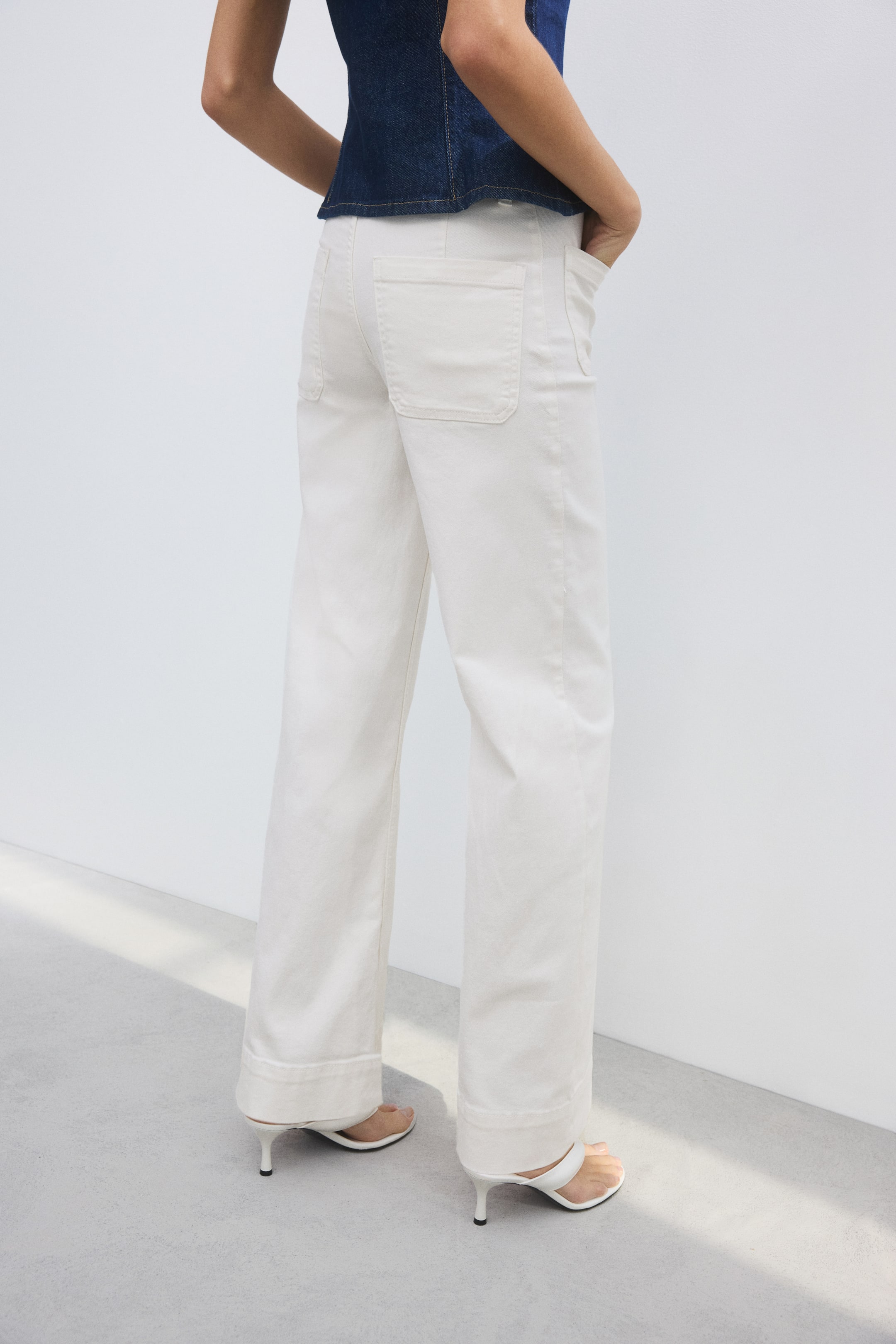Jean large taille haute