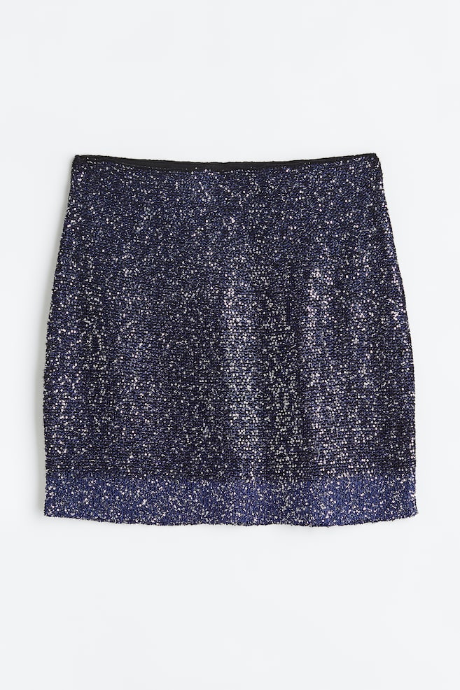 Sequined skirt - Dark blue - 2