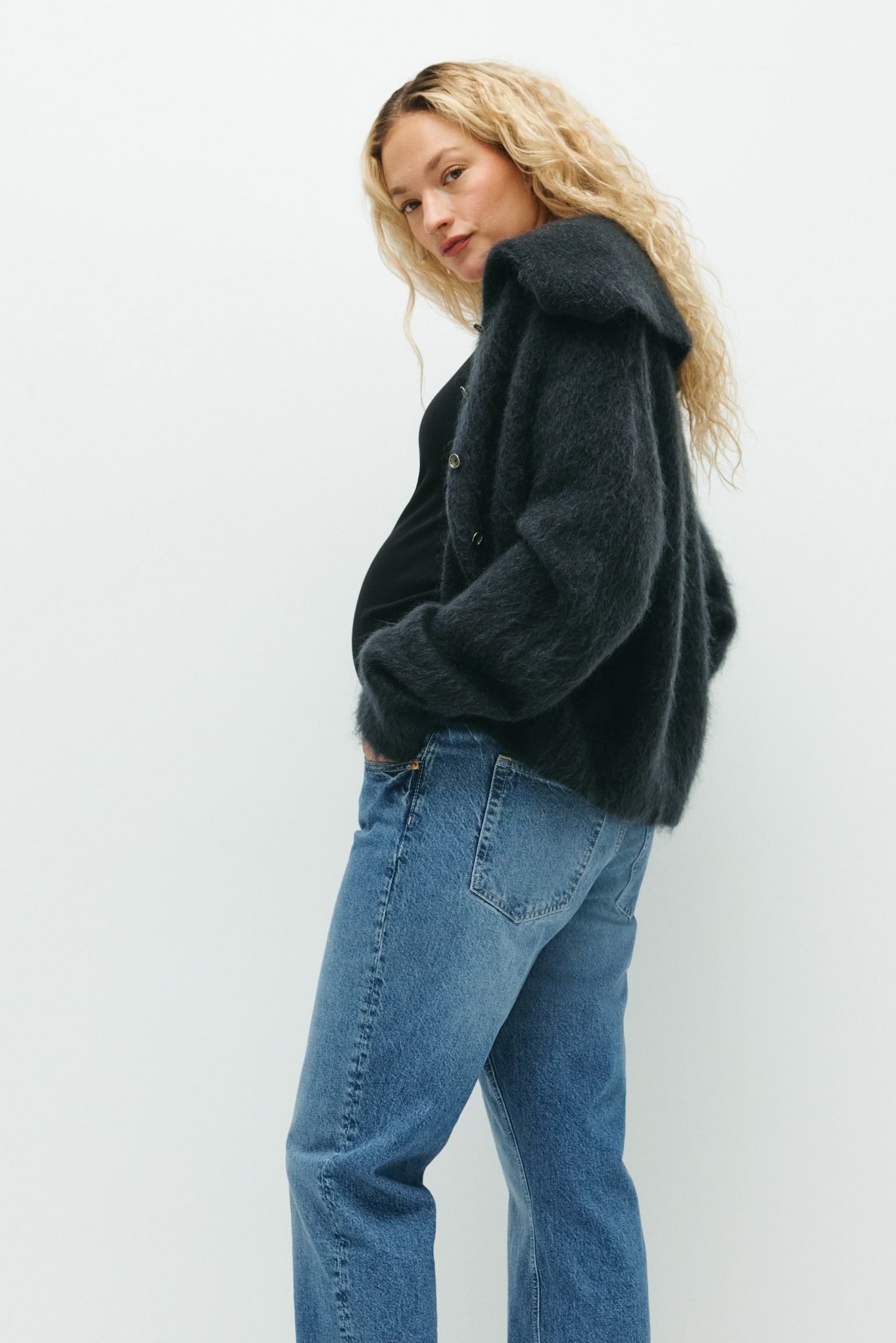 MAMA Before & After Straight Low Jeans - Denim blue/Black/Washed out/Denim blue - 7