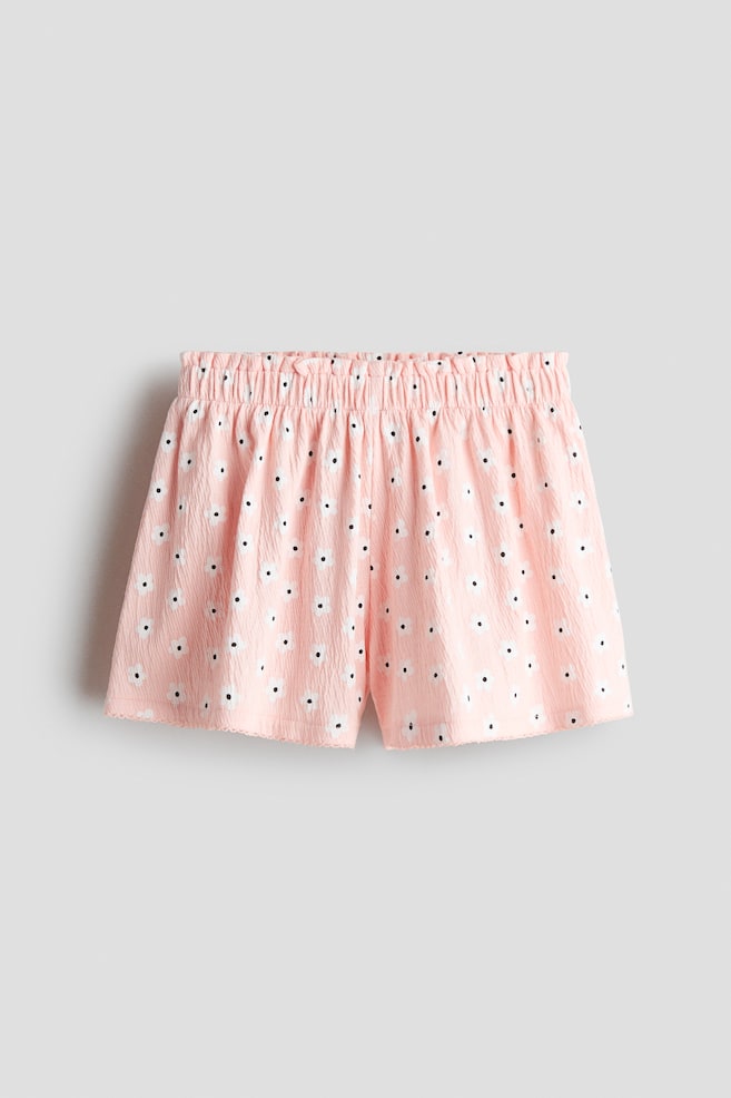 Printed Cotton Jersey Shorts - Light pink/floral/Cream/polka dot/Cream/floral - 1