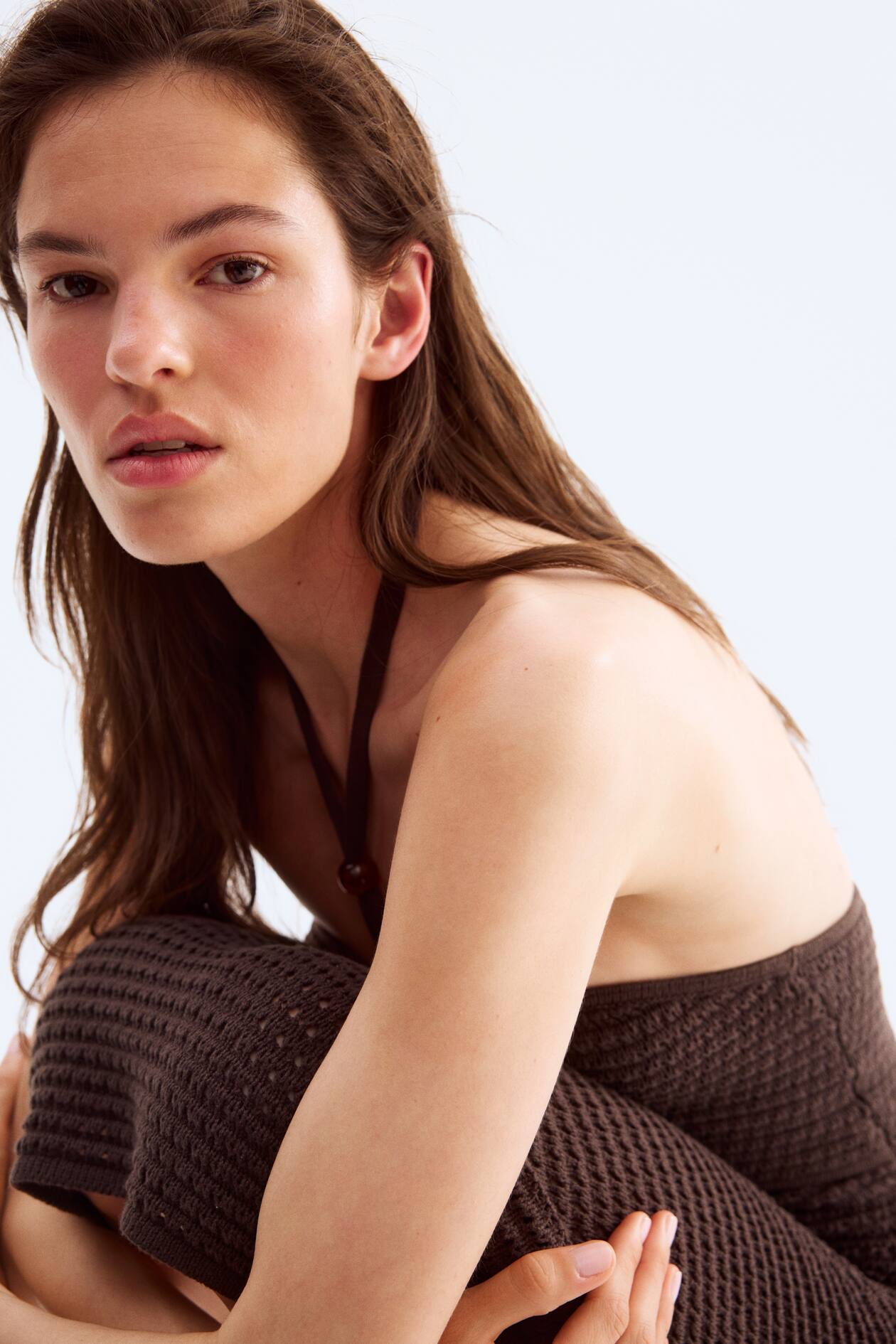 Crochet-Look Halterneck Dress - image 2