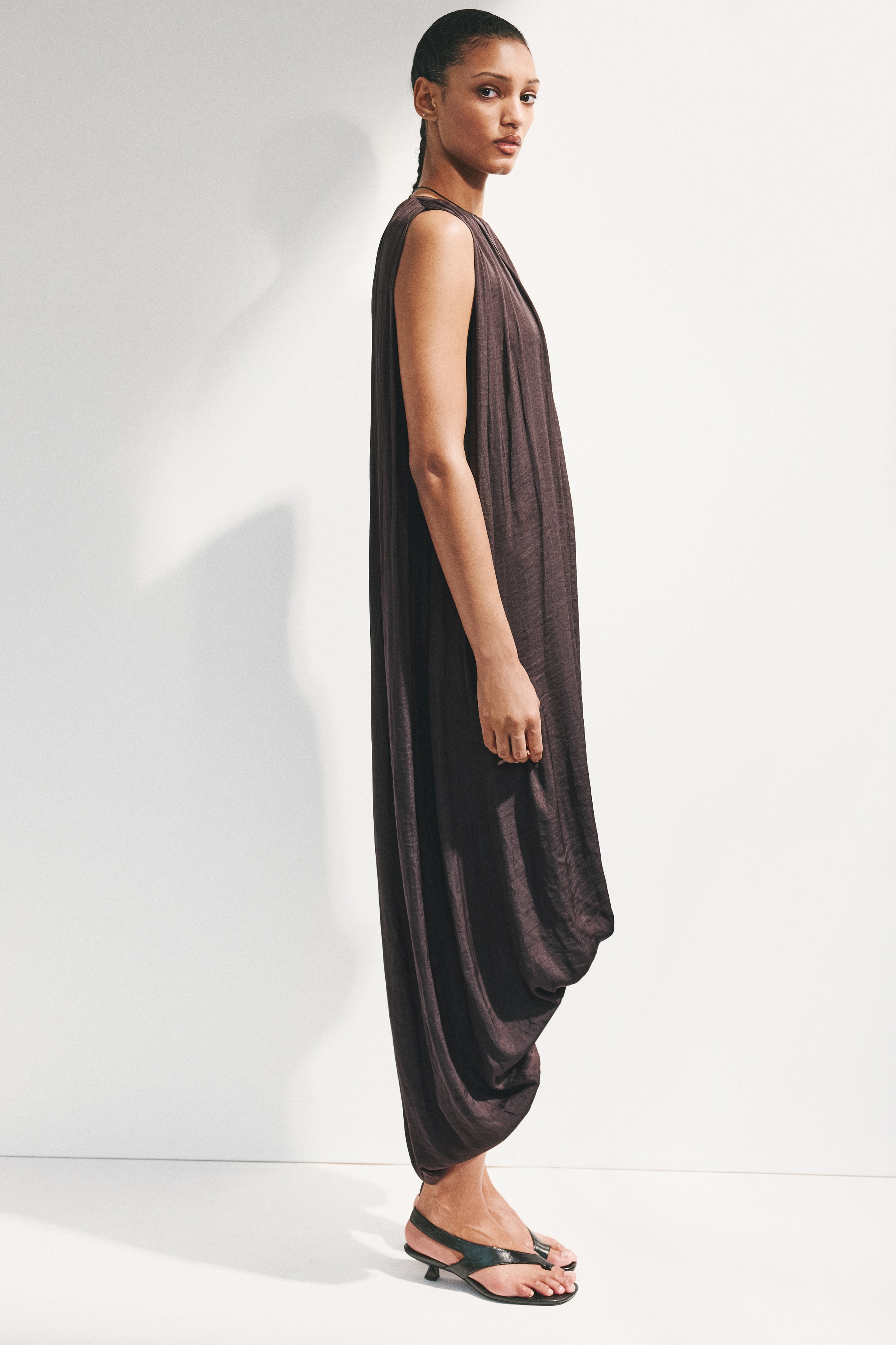 Draped Bubble-Hem DressModel