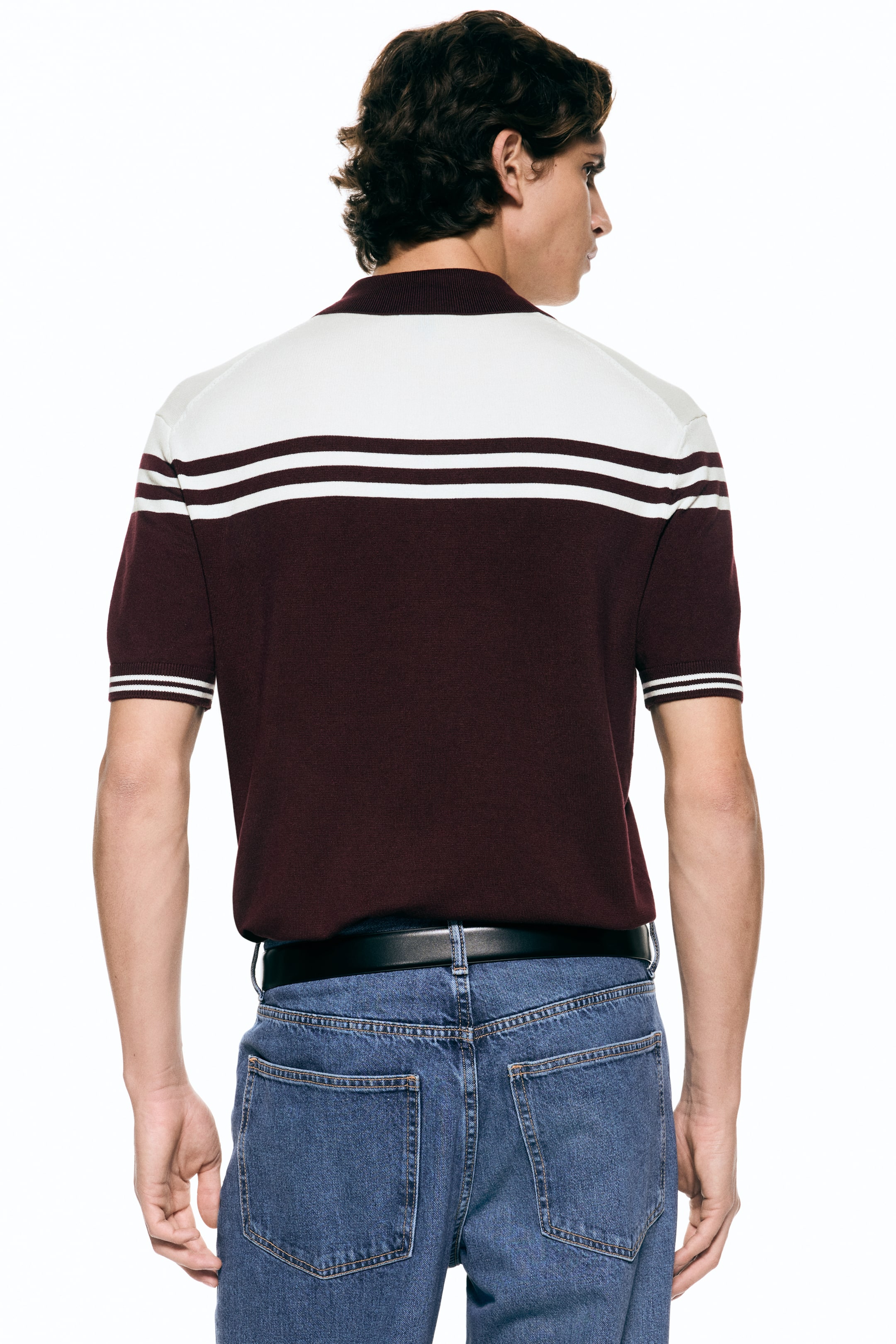 View larger image: Regular Fit Polo shirt - Burgundy - Men | H&M IN 4