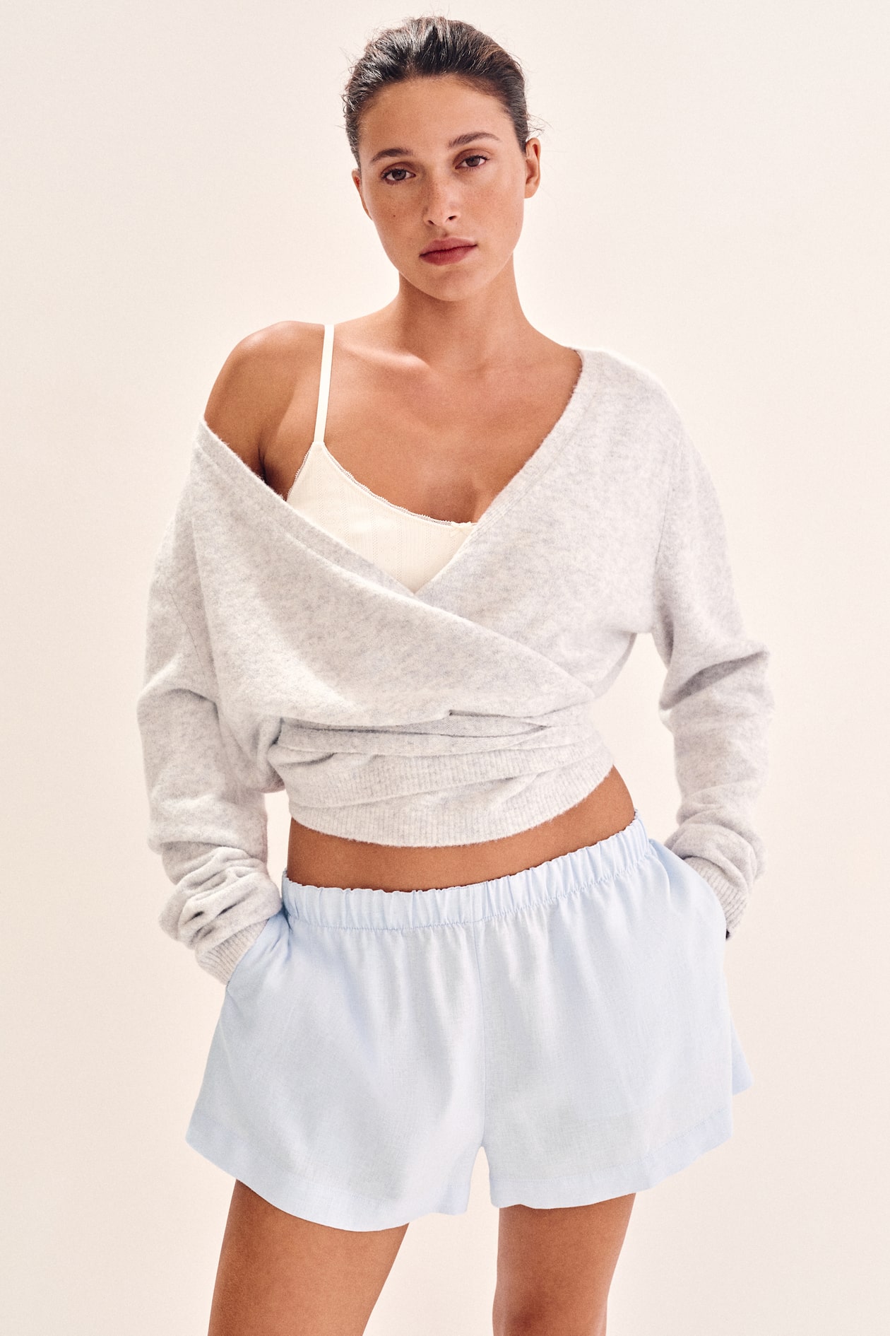 Linen-Blend Shorts