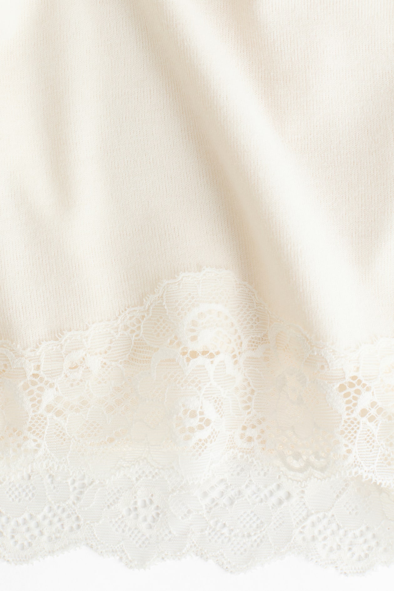 Lace-Trimmed Jersey Top - image 2
