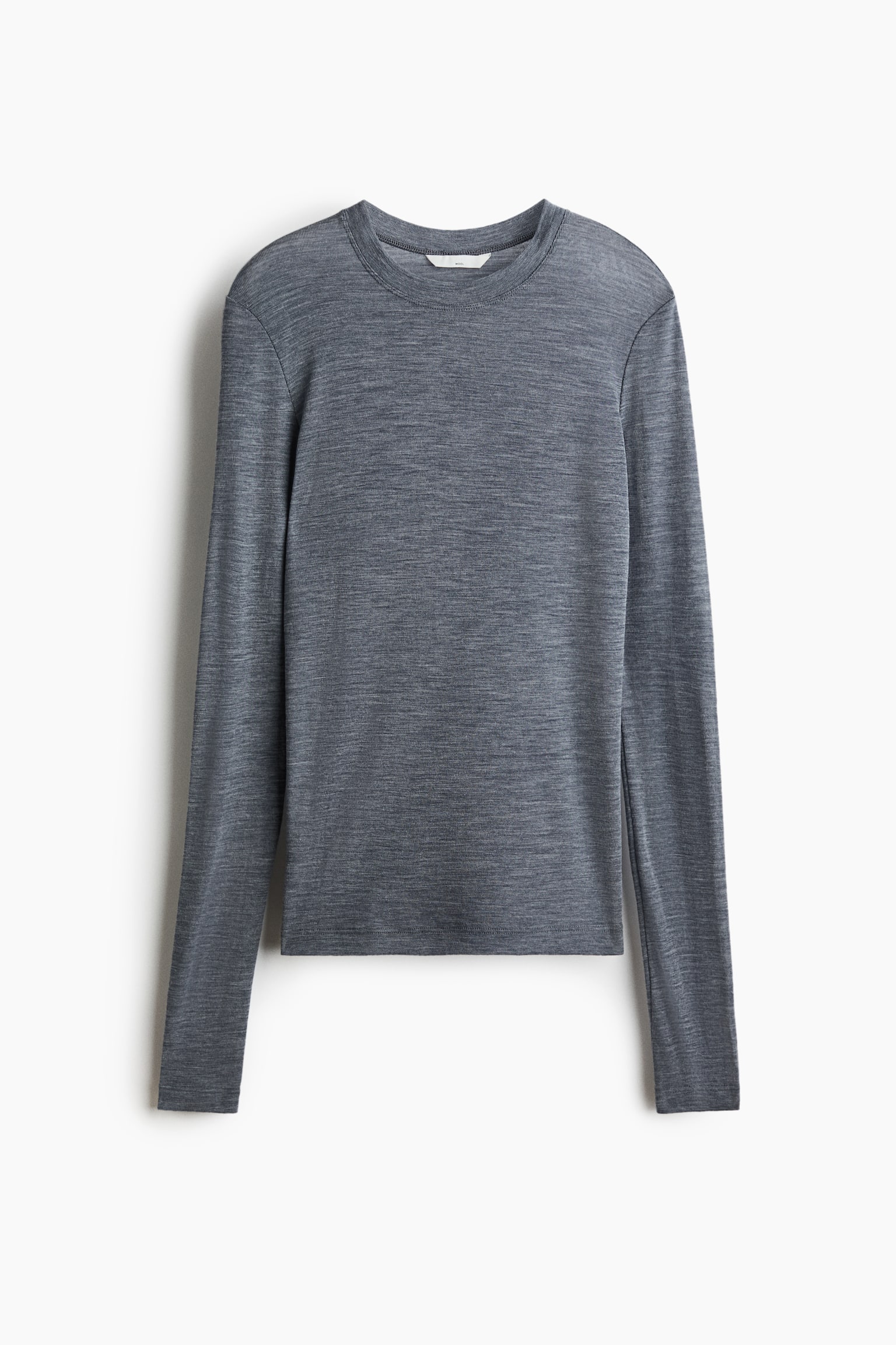 Haut en tricot de laine fin - Gris foncé chiné/Noir/Grège pâle - 1