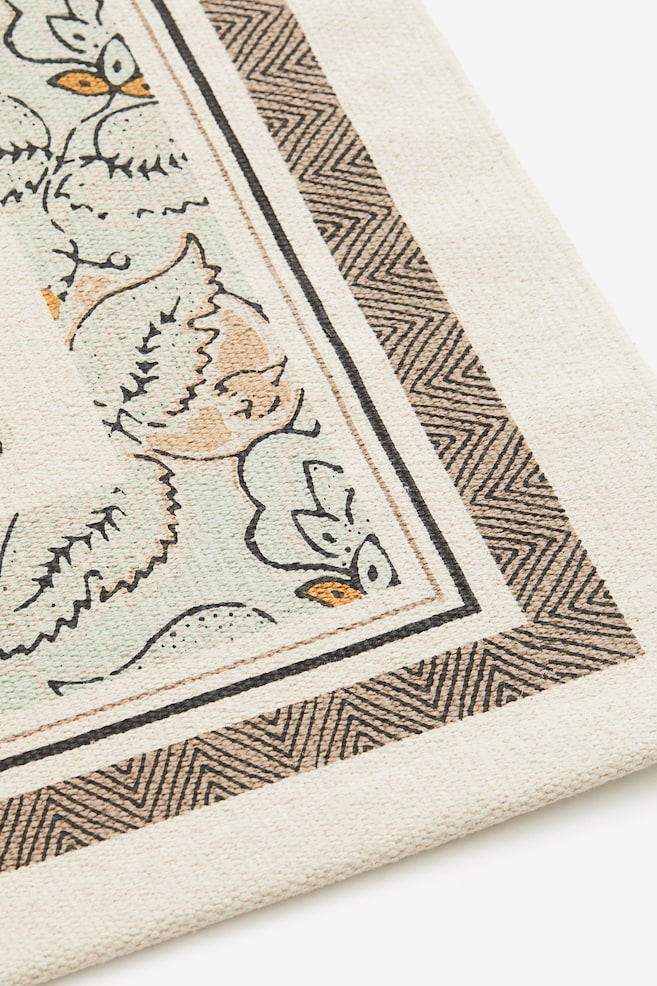 Patterned cotton rug - Khaki green/Patterned - 2