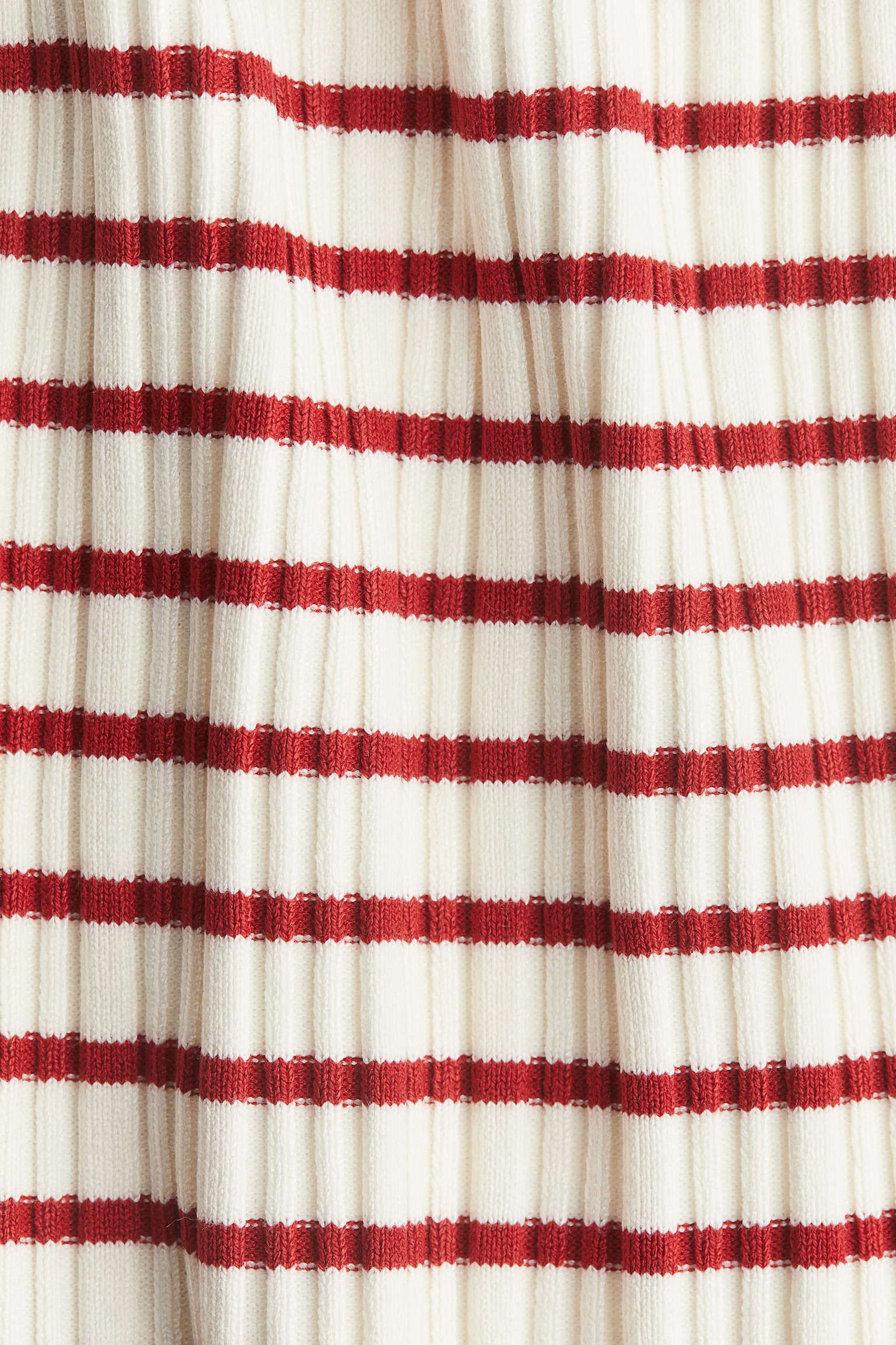 Rib Knit Cami - White/Red stripe - 3