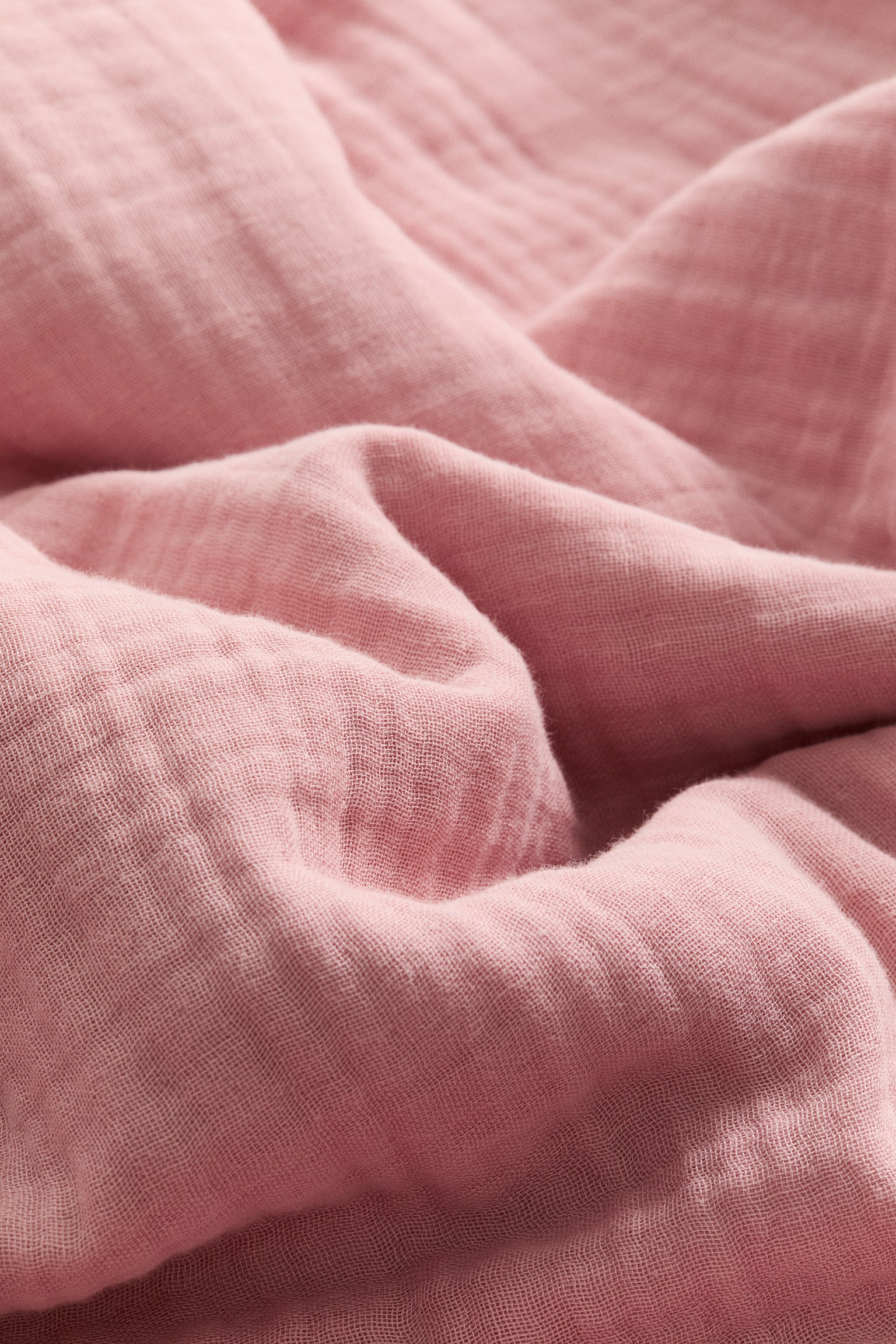 Muslin cot duvet cover set - Light pink/Sage green/Light beige/White/Dusty pink - 3