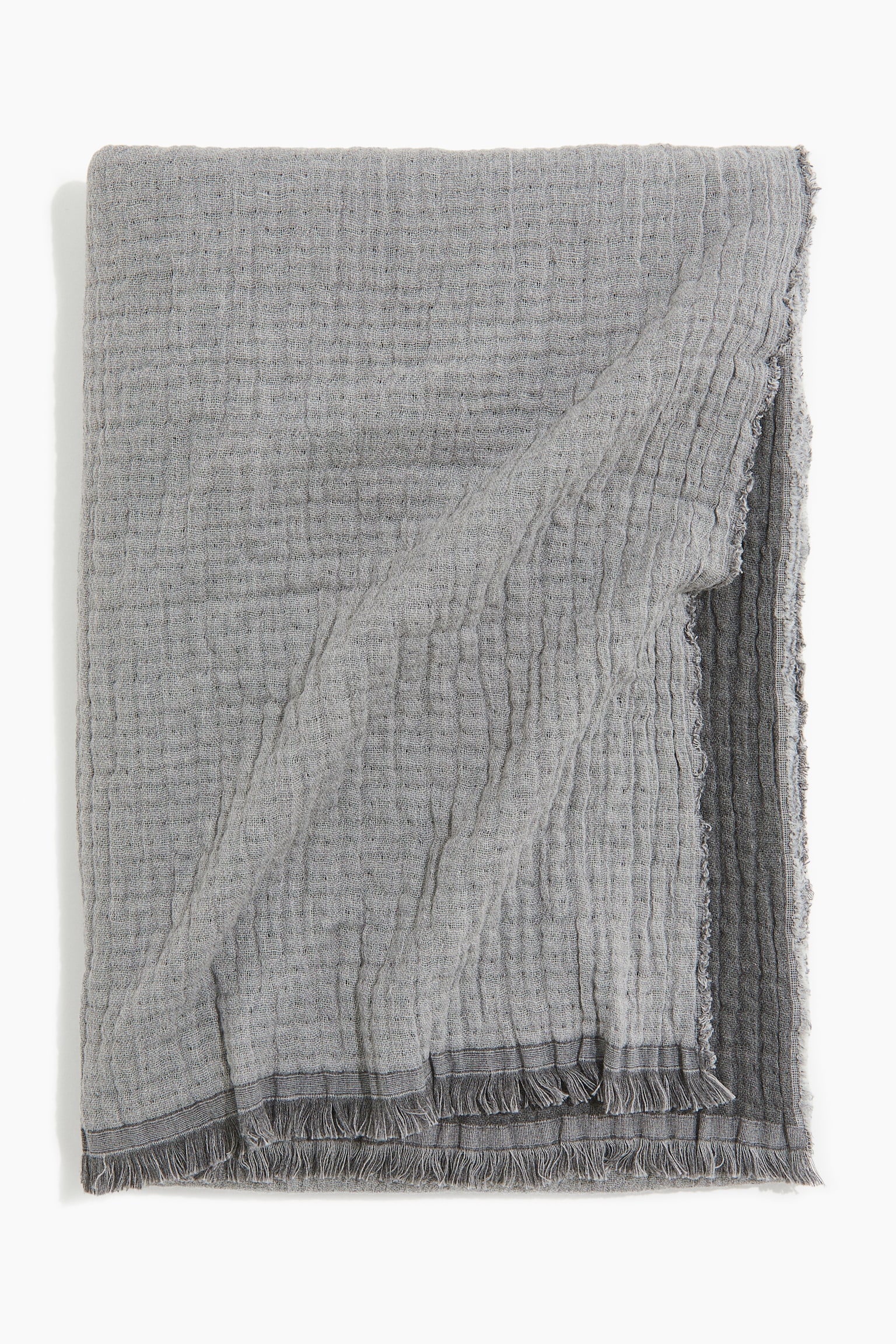 Cotton muslin blanket - Light grey/Dark grey/Olive green/White/Light beige/Dark grey - 1