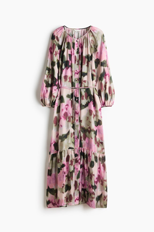 Long Tunic Dress - Dusty pink/floral - 1