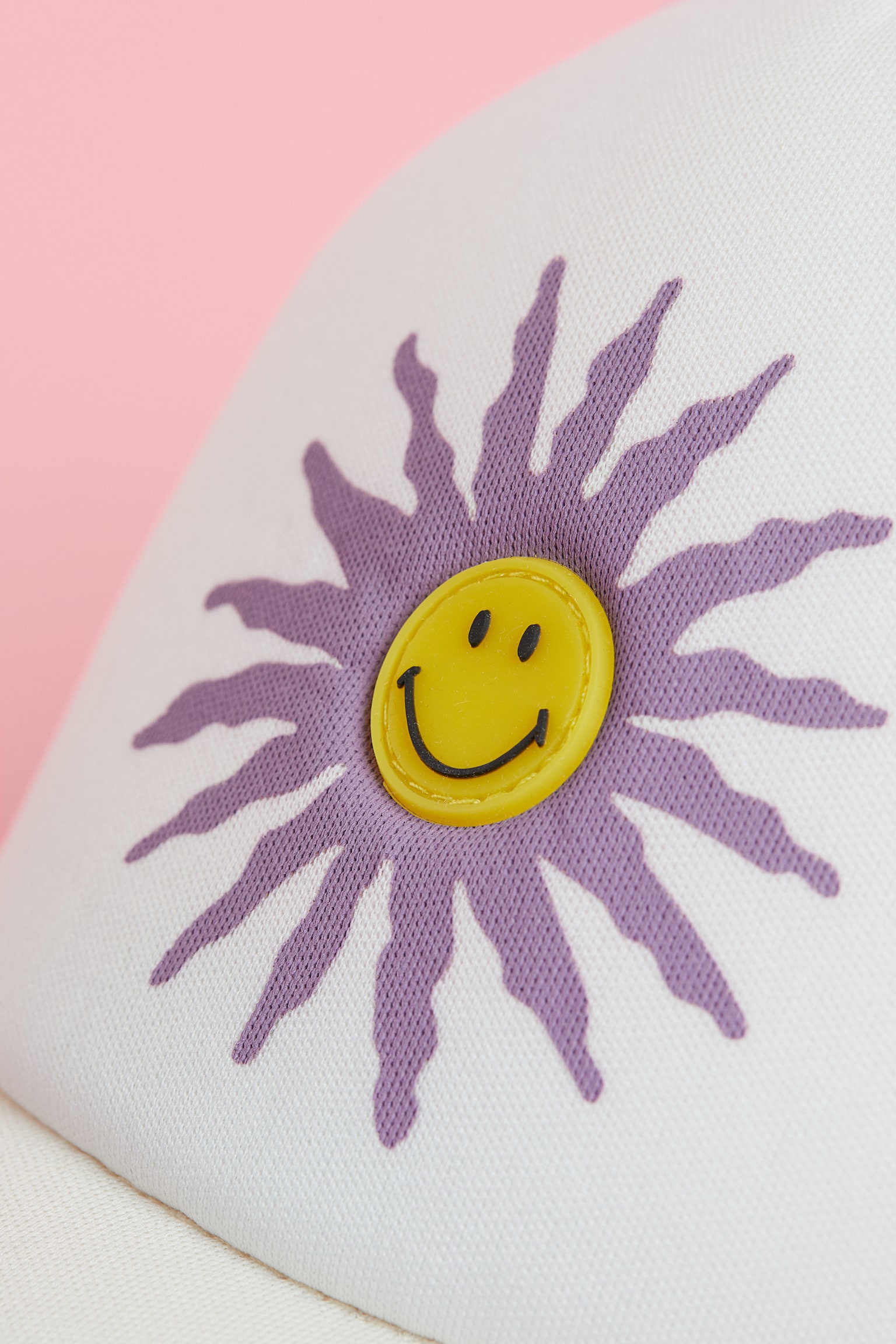 Motif-detail cap - White/Smiley® - 2