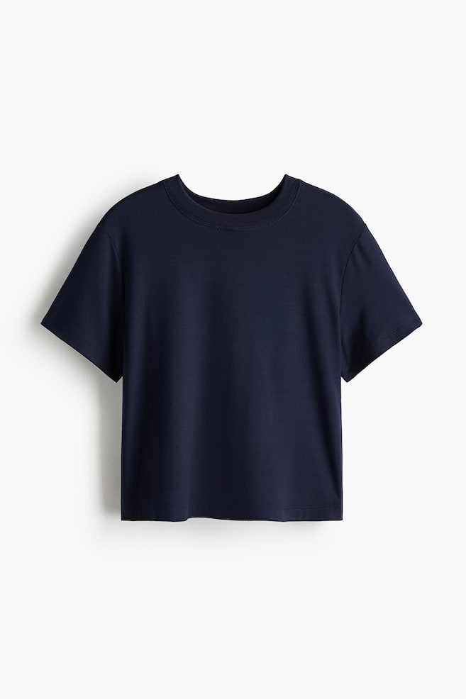 Loose-Fit Sports T-Shirt with SoftMove™ - Navy blue/Bright blue - 1