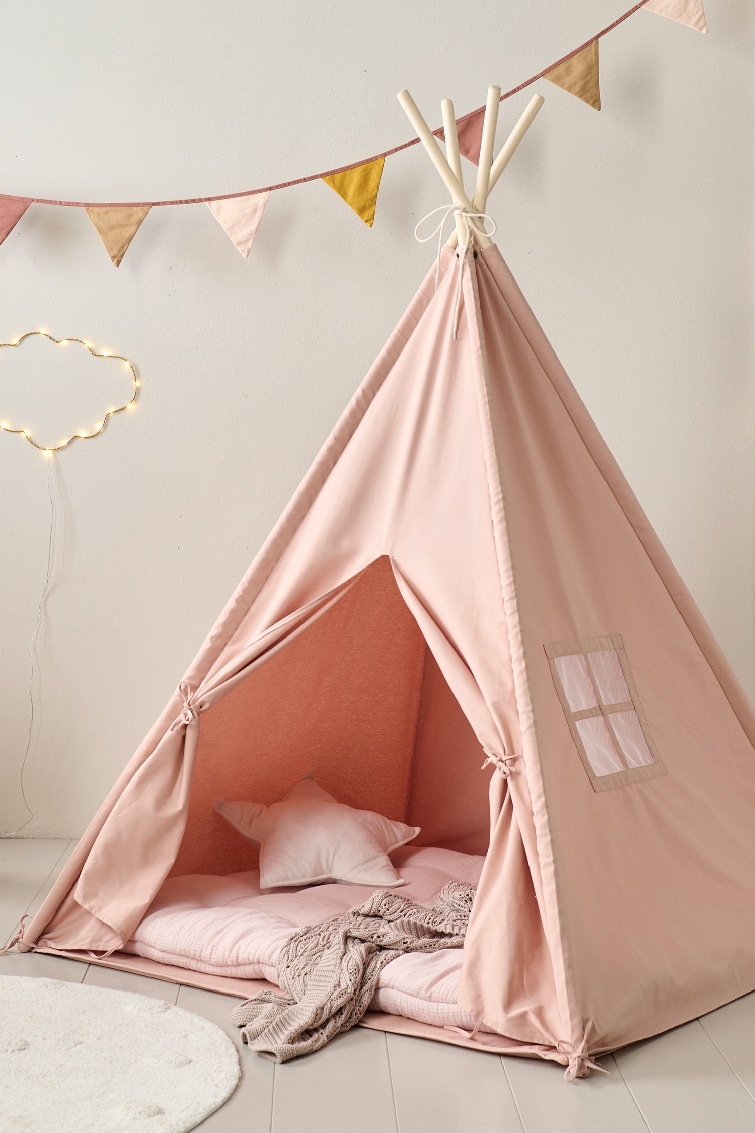 Tipi Spielzelt - Été - Rosa/Mint Grun/Off White