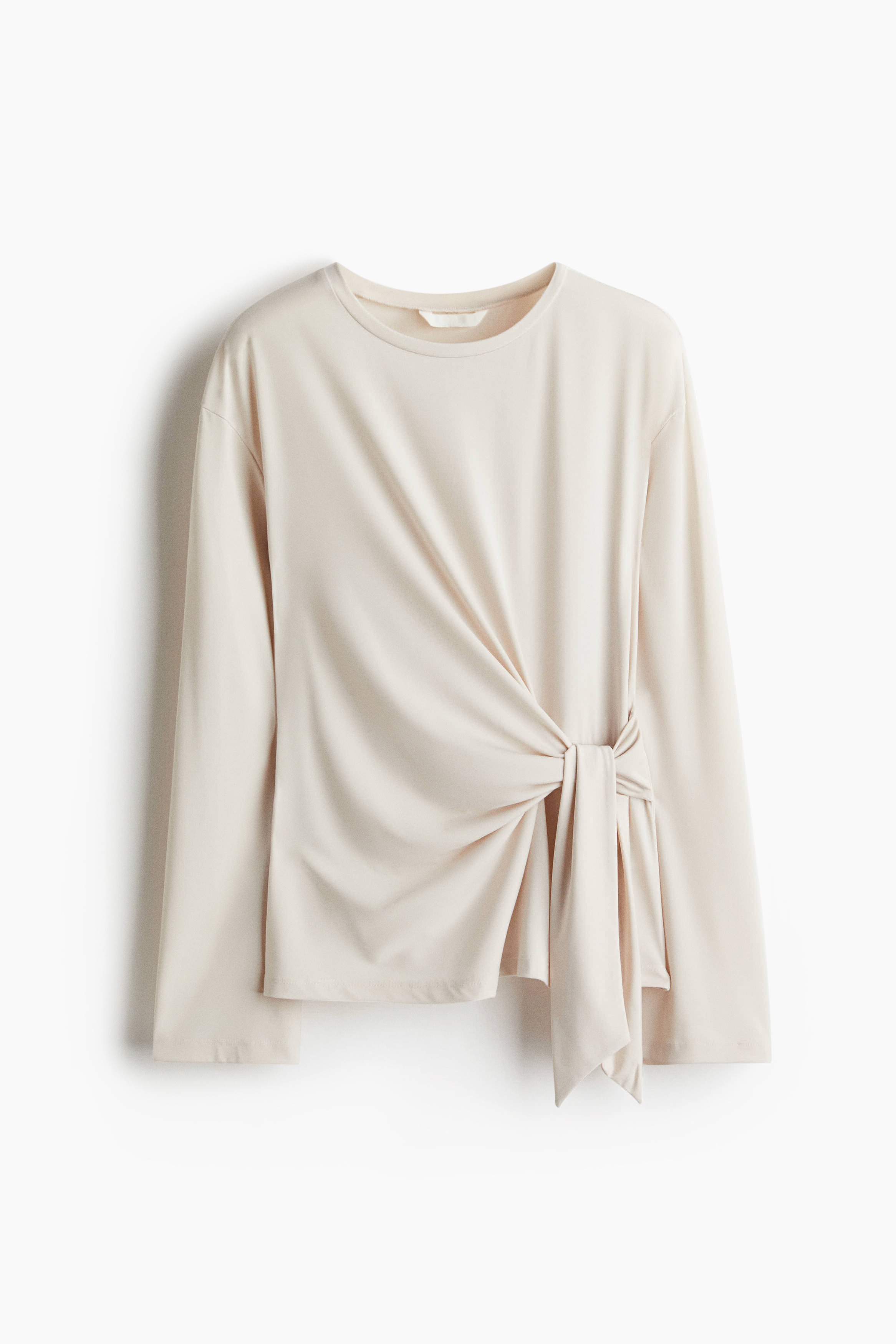 タイディテールトップス - ライトベージュ/ゴールデンオリーブ/バーガンディ/ブラック/ダークブラウン