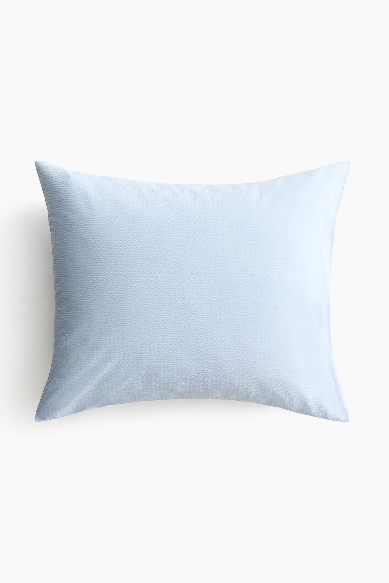 Seersucker pillowcase - Light blue/Light yellow - 1