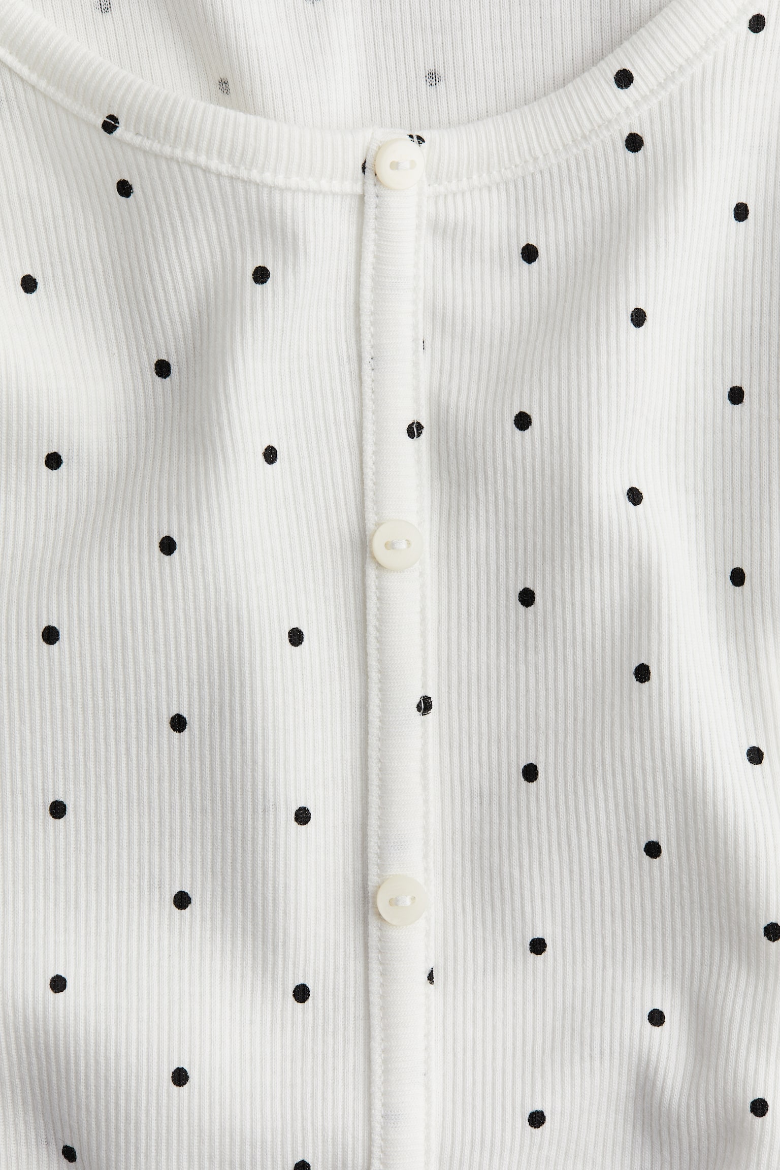 Rib Tee - White/Dot/Dark red - 4