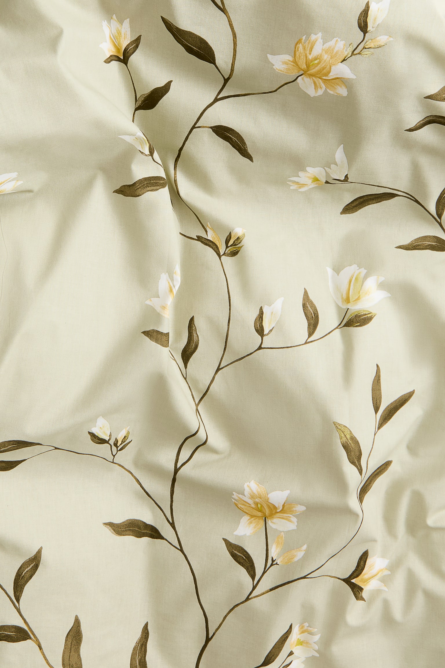 Cotton single duvet cover set - Light green/Floral/Light beige/Floral/White/Floral - 3