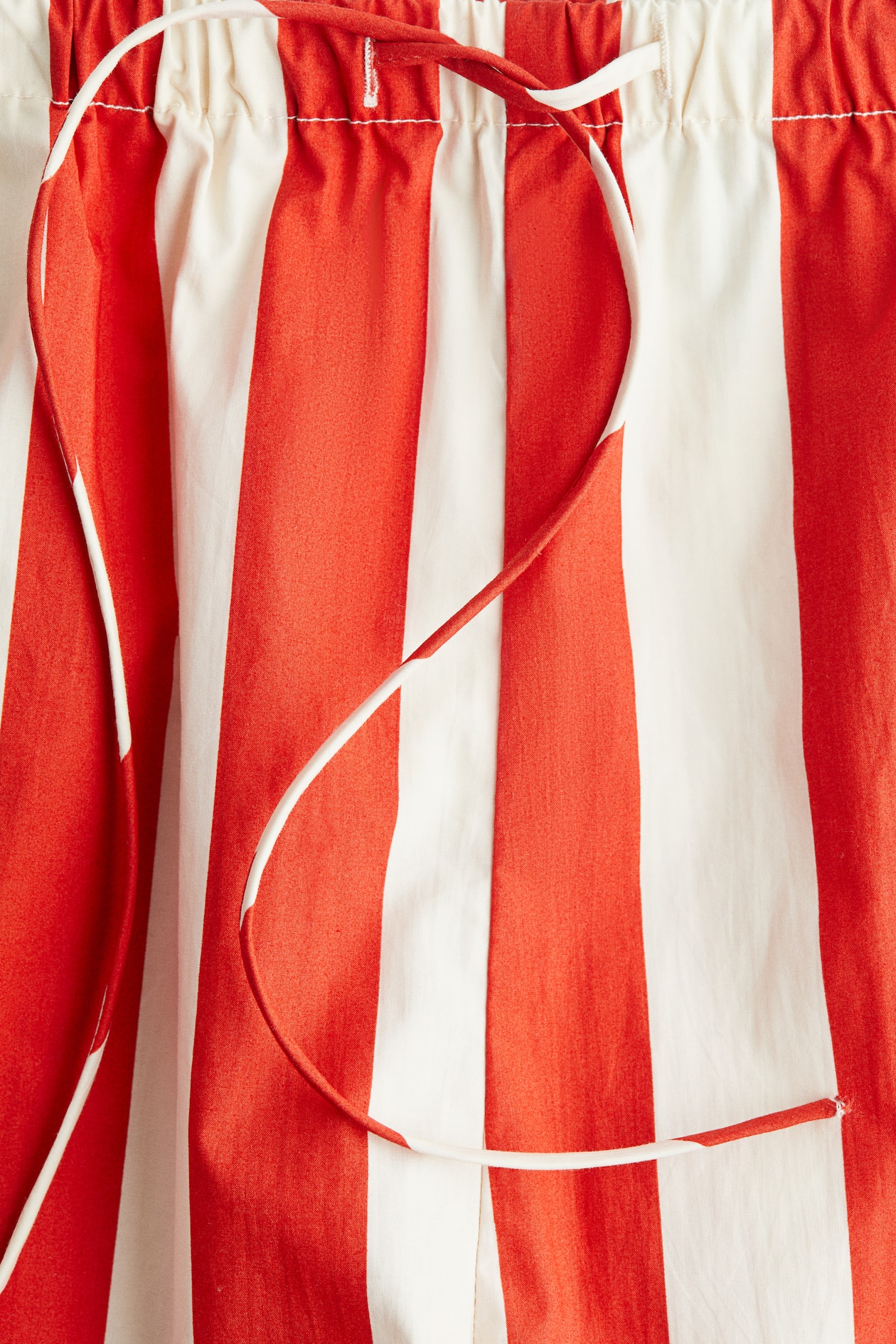 Women's Red/Striped Cotton drawstring shorts | H&M GB