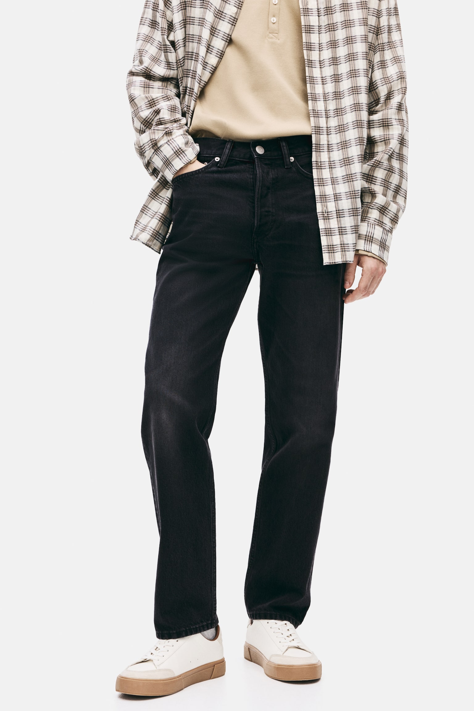 Original Straight Jeans - Negro lavado/Azul denim oscuro lavado/Azul medio - 5