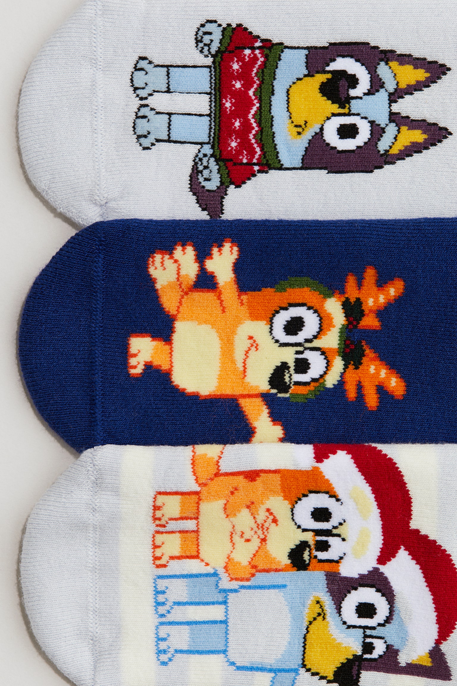 3 pár frottírzokni - Világoskék/Bluey/Zöld/A Grincs - 3