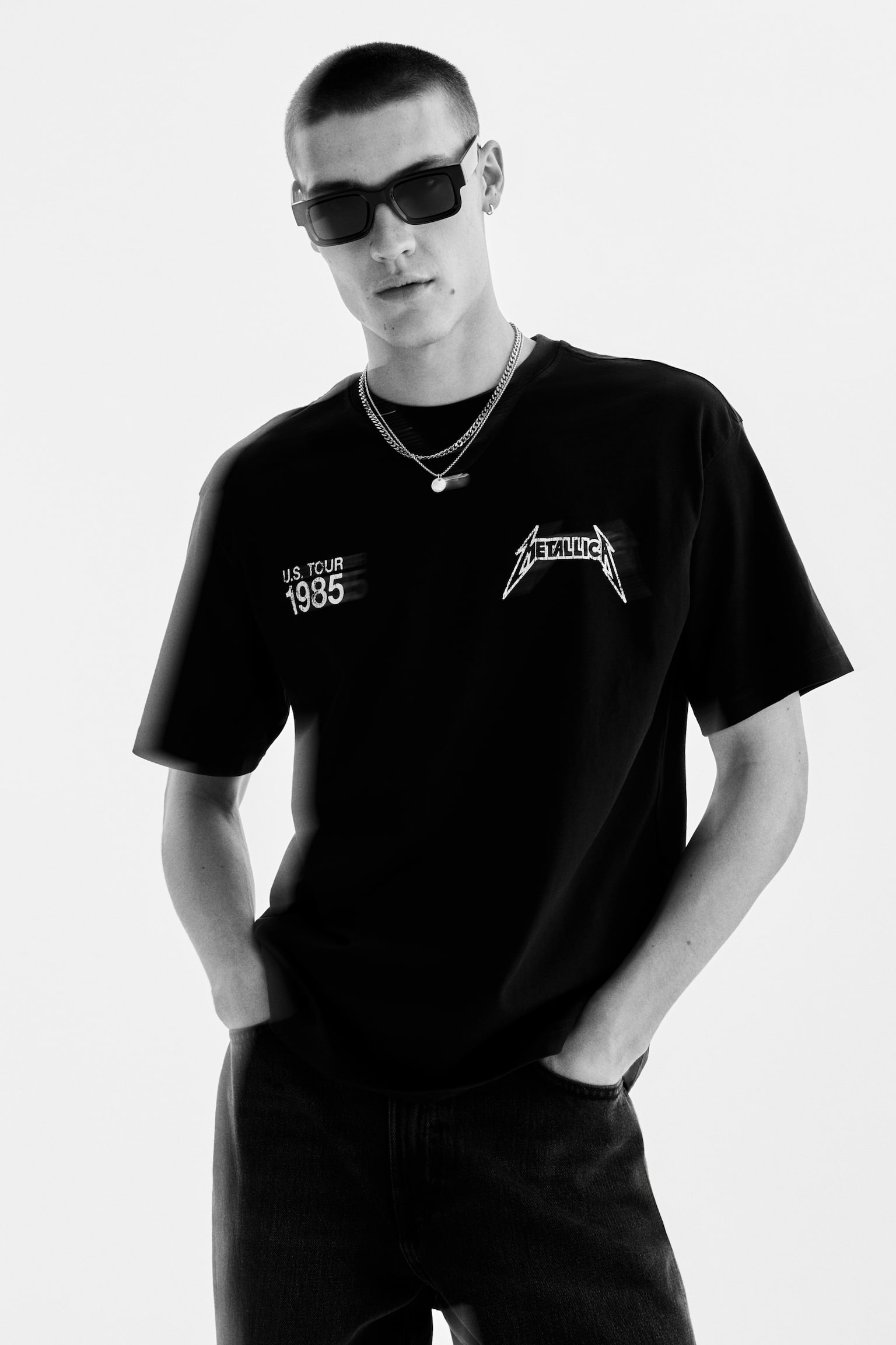 Loose Fit T-shirt - Black/Metallica/Black/Nirvana/White/Honda/Black/Florida Gators/White/University of Michigan/White/Claude Monet/Black/ 2pac/Brown/Van Gogh/White/Oasis/White/The Rolling Stones/White/NASCAR - 4