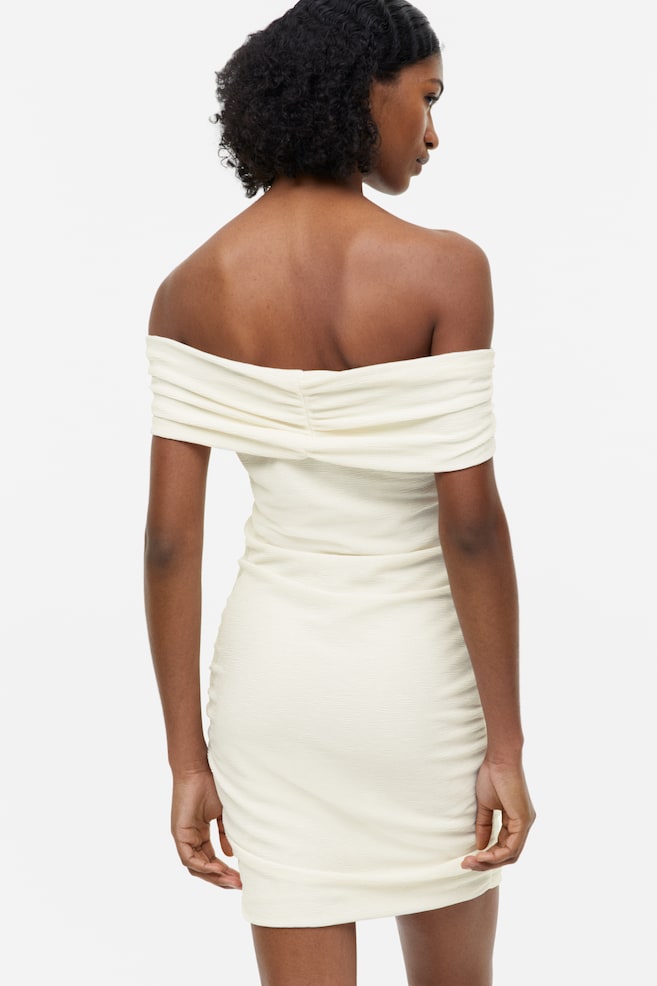 Off-the-shoulder dress - Cream/Black - 6