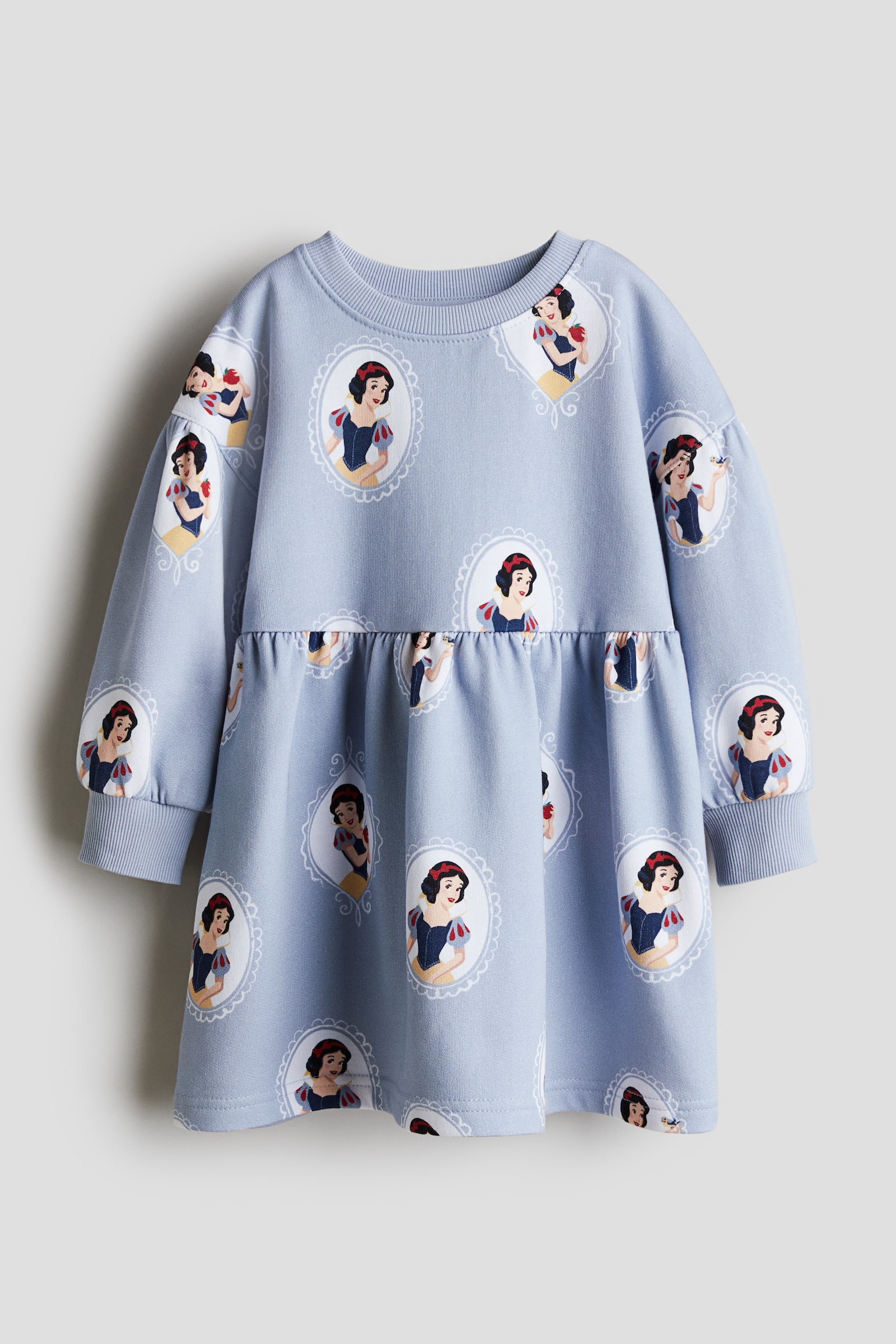 Printed sweatshirt dress - Light blue/Snow White/Dark grey/Bluey - 1