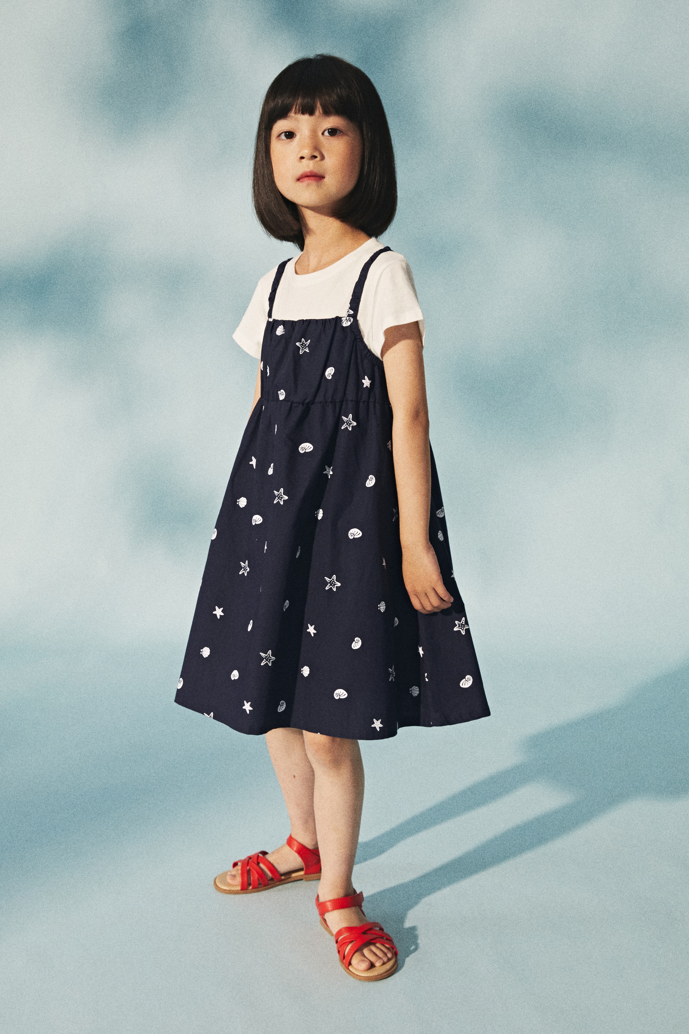 Cotton Poplin Strappy Dress