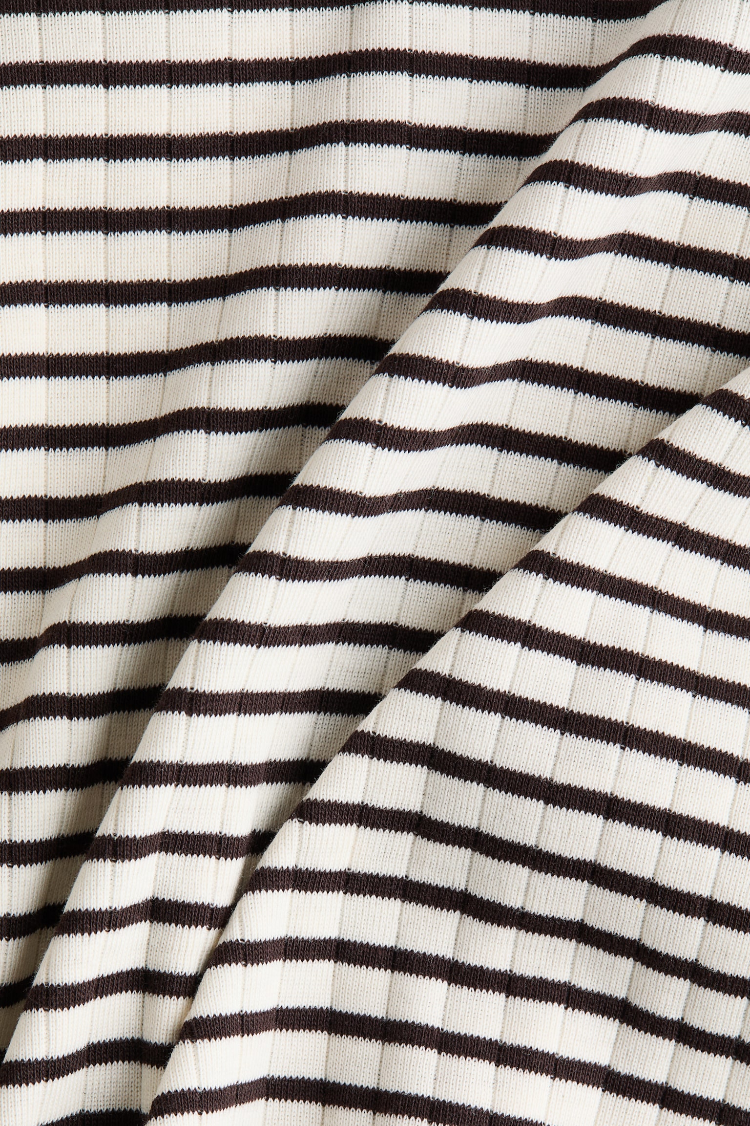 Ribbed T-shirt - White/Dark brown striped/Navy blue/Striped/Dark plum purple/Striped - 4